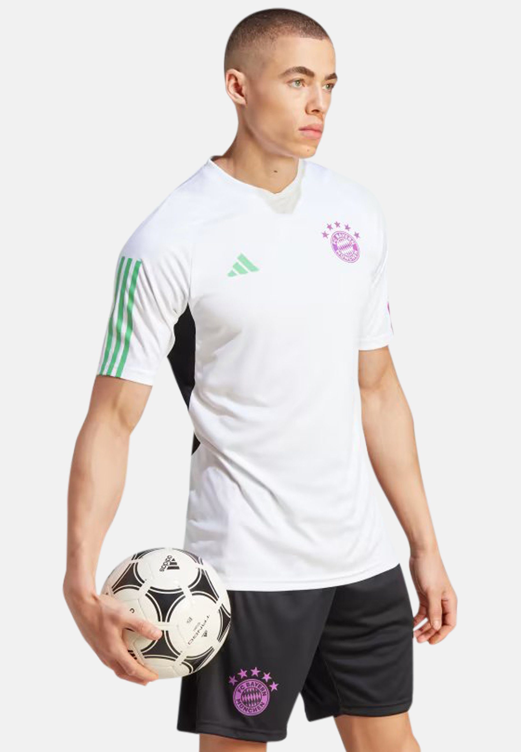 adidas Originals pink / weiß T-Shirt (1-tlg) Fcb