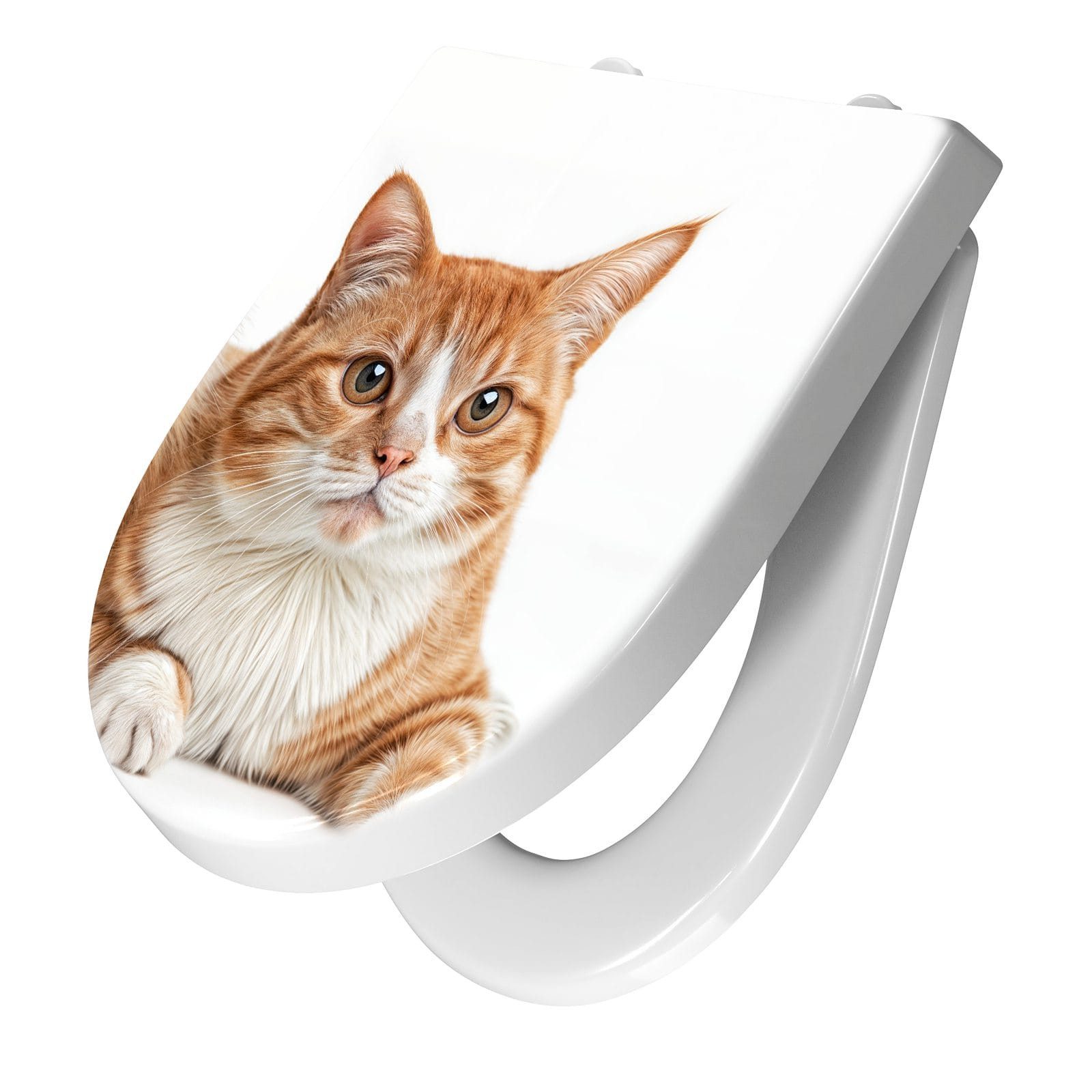 Primedeco WC-Sitz mit Absenkautomatik Motiv Hund und Katze (1-St), Absenkautomatik, Soft-Close