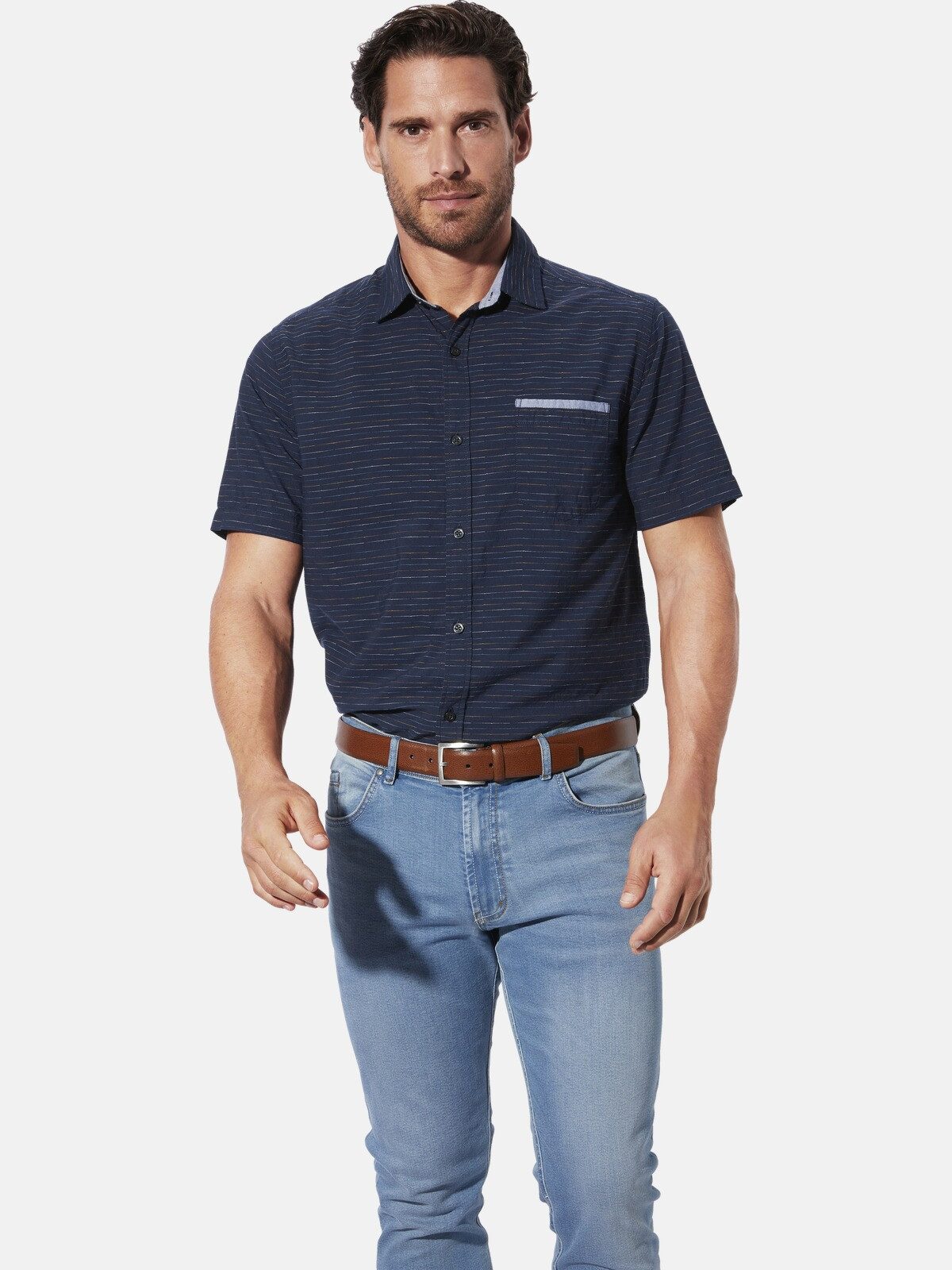 Babista Kurzarmhemd SORIANEZ in garngefärbter Optik günstig online kaufen