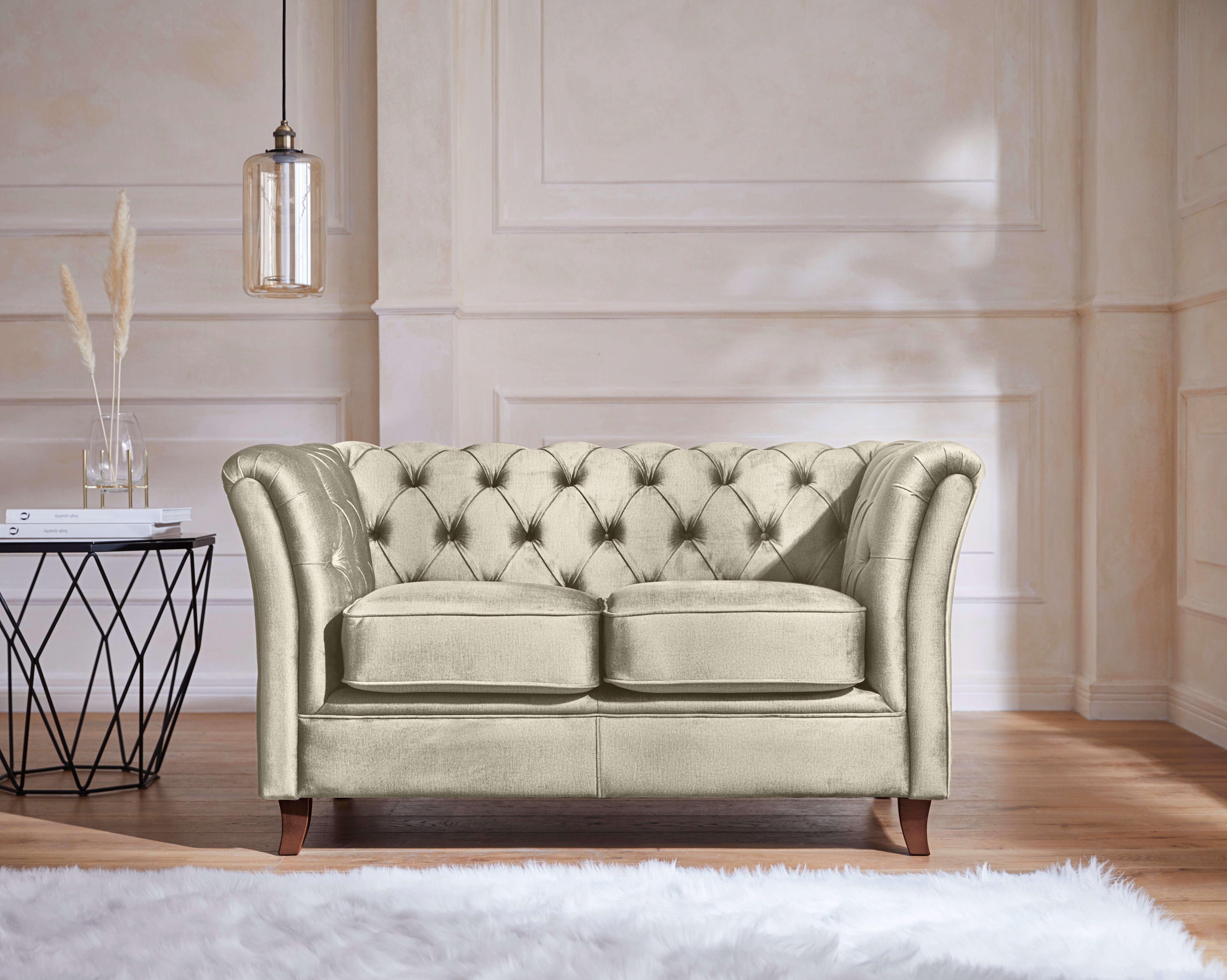 Home affaire Chesterfield-Sofa Reims, mit echter Chesterfield-Knopfheftung, hochwertige Verarbeitung
