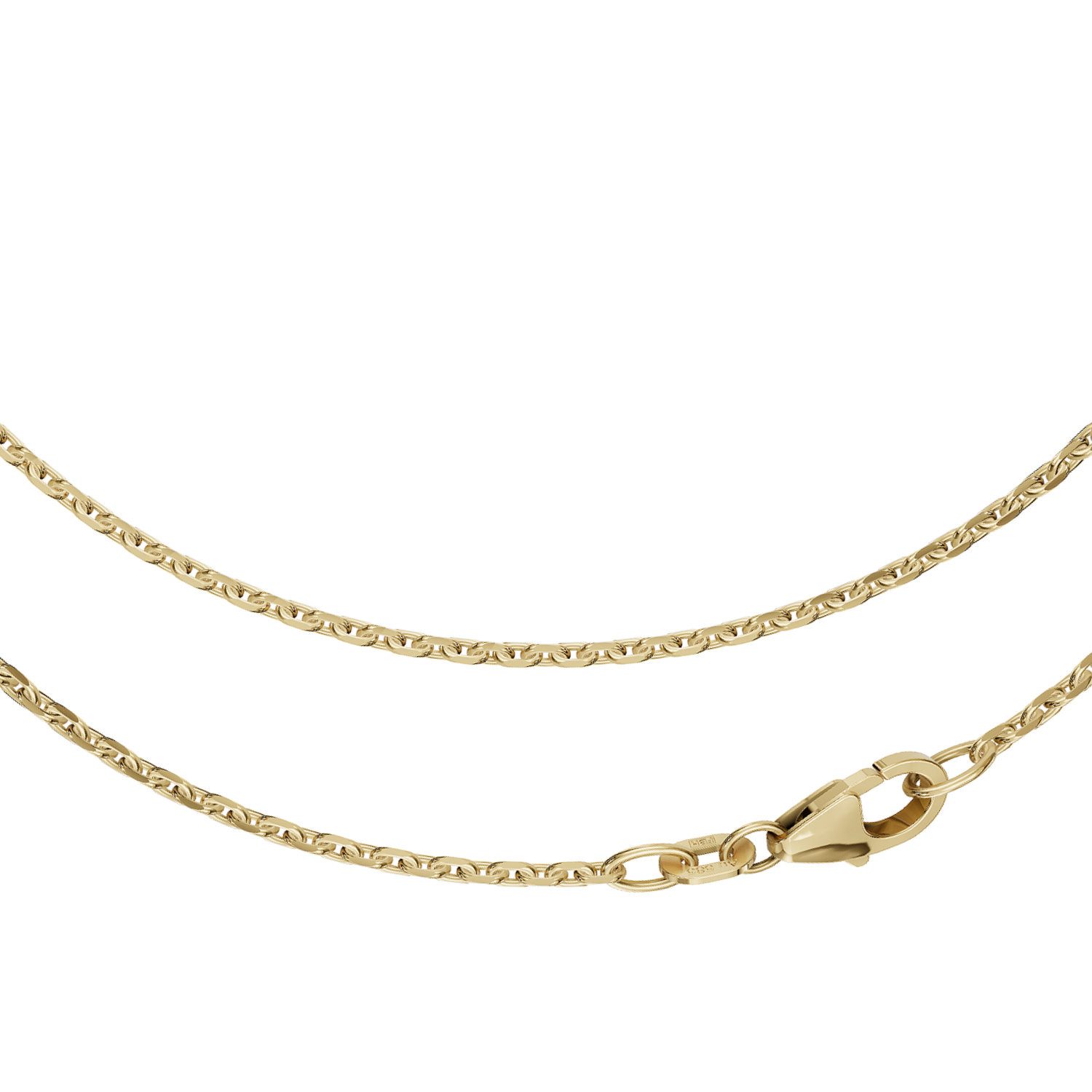 Goldkette JB Edle Goldkette Ankerkette 585 - 14 K Gold 1,7 mm 55 cm