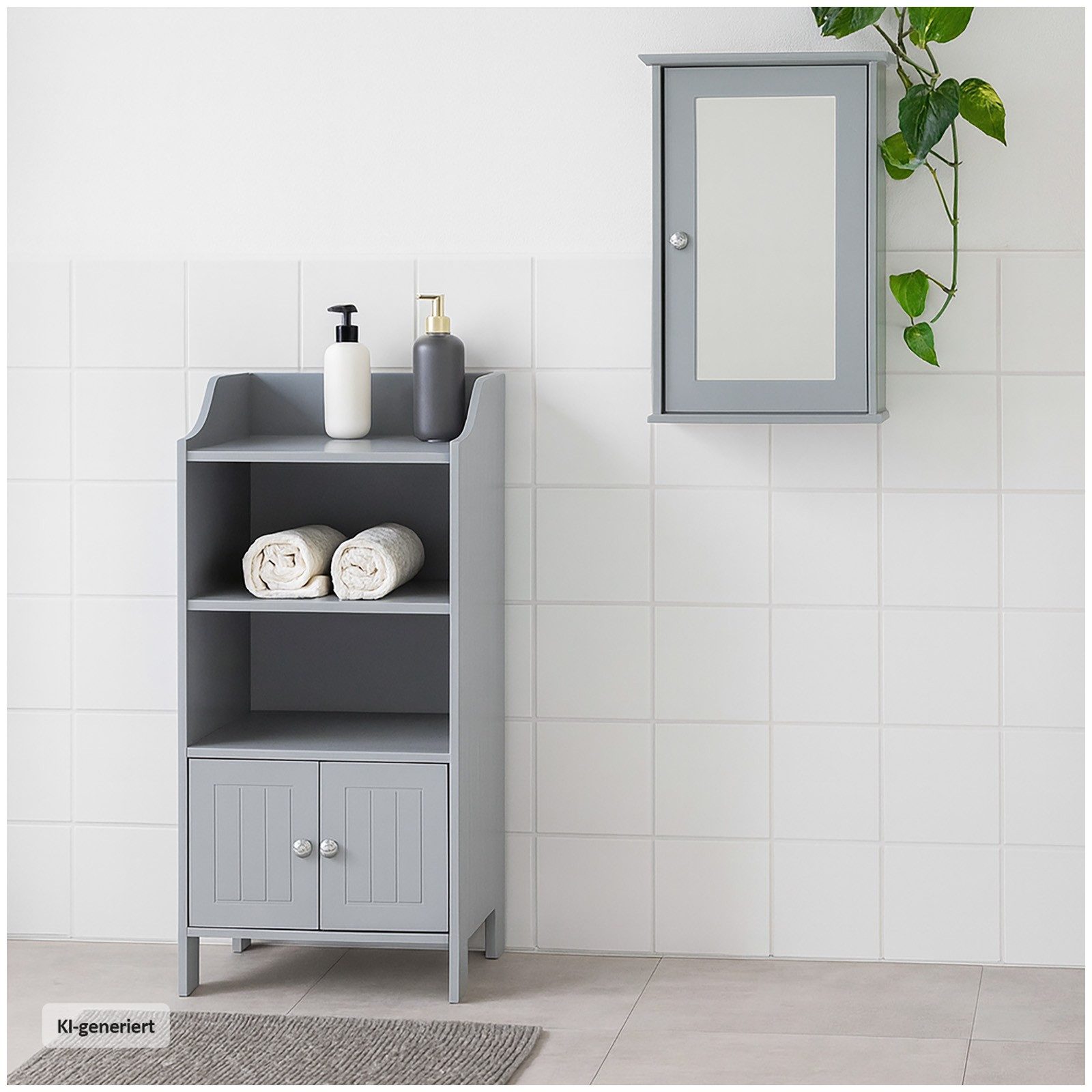 HTI-Living Unterschrank Badezimmerschrank mit Ablagen und Türen (Stück, 1 Badschrank) kleine Kommode vielseitig einsetzbar