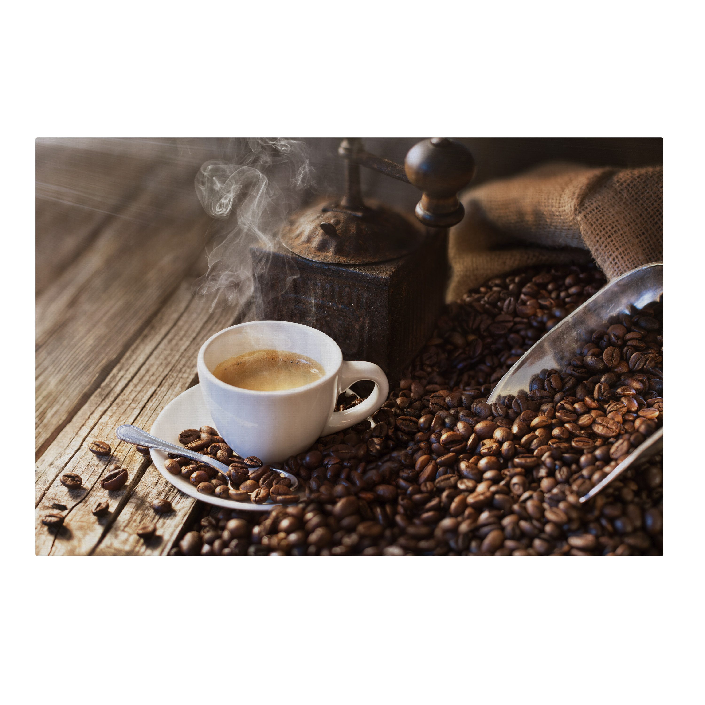 SPACEREBELS Leinwandbild STEAMING BREWED DELIGHT, Vintage (1 St), 3 cm Keilrahmen, Baumwollleinwand
