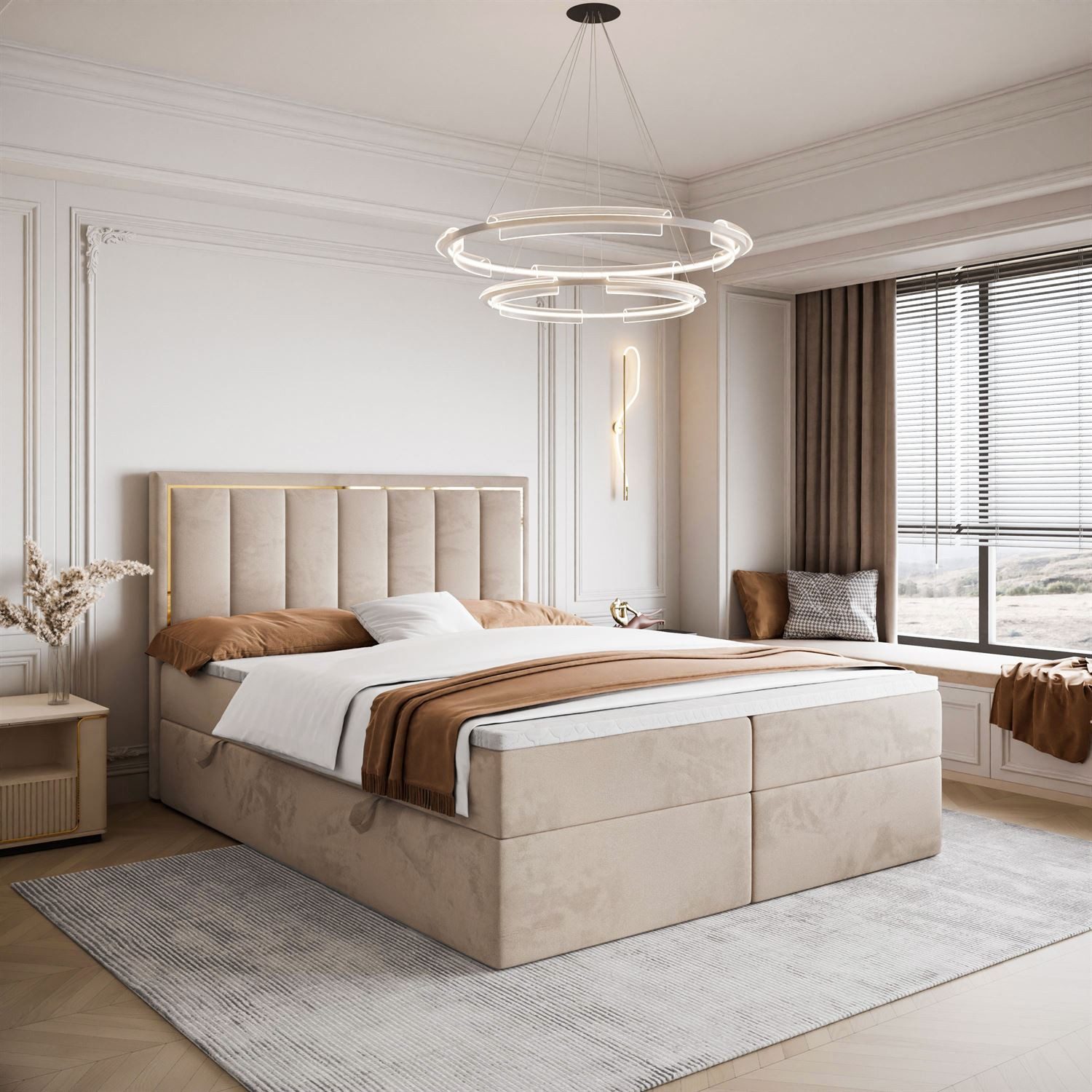 Boxspringbett AURELIA mit Bettkästen und Topper