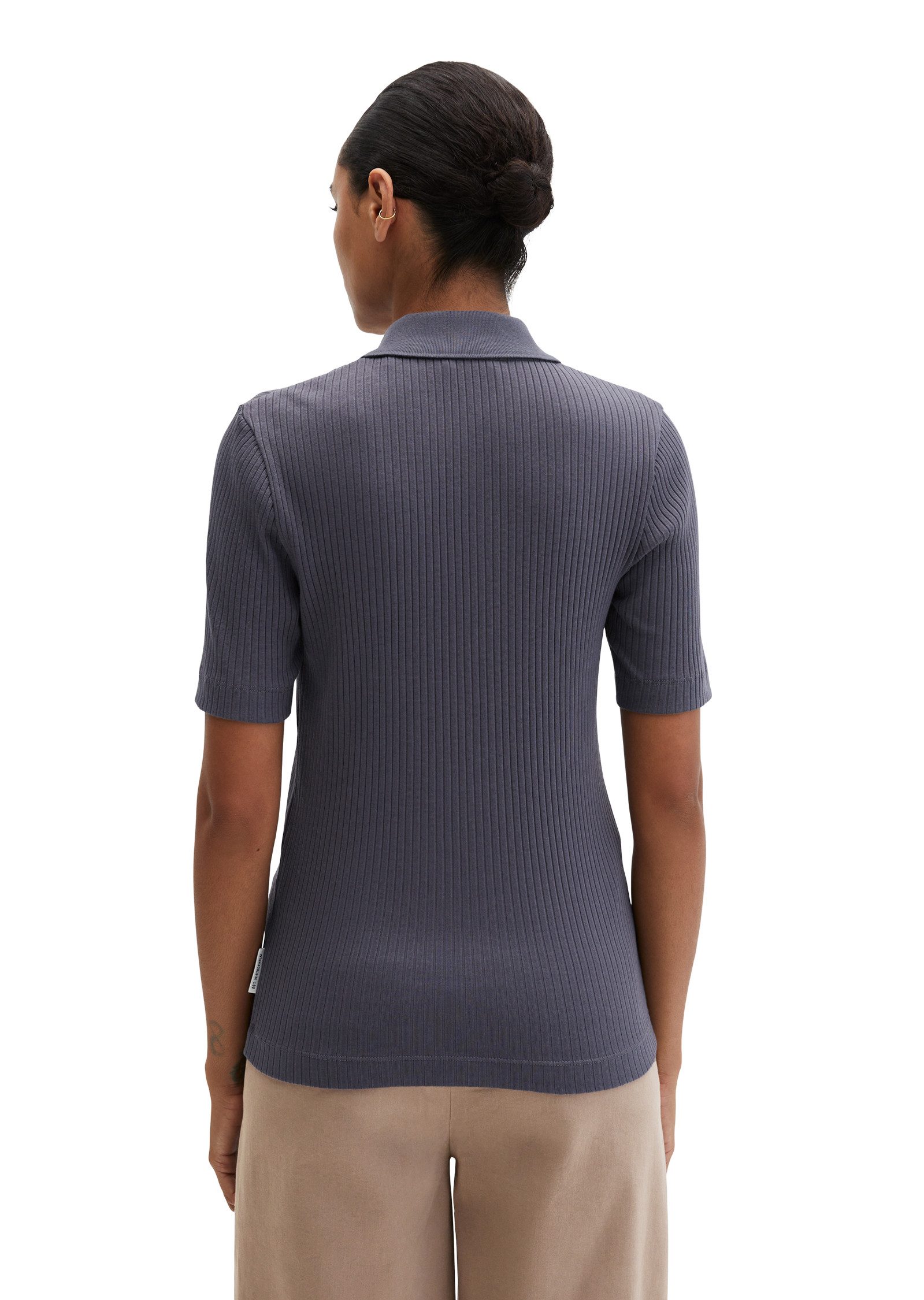 Marc O'Polo Poloshirt Rippstruktur, Slim Fit, lange Knopfleiste günstig online kaufen