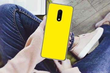 MuchoWow Handyhülle Gelb - Zitrone - Neon - Farben, Phone Case, Handyhülle OnePlus 7, Silikon, Schutzhülle