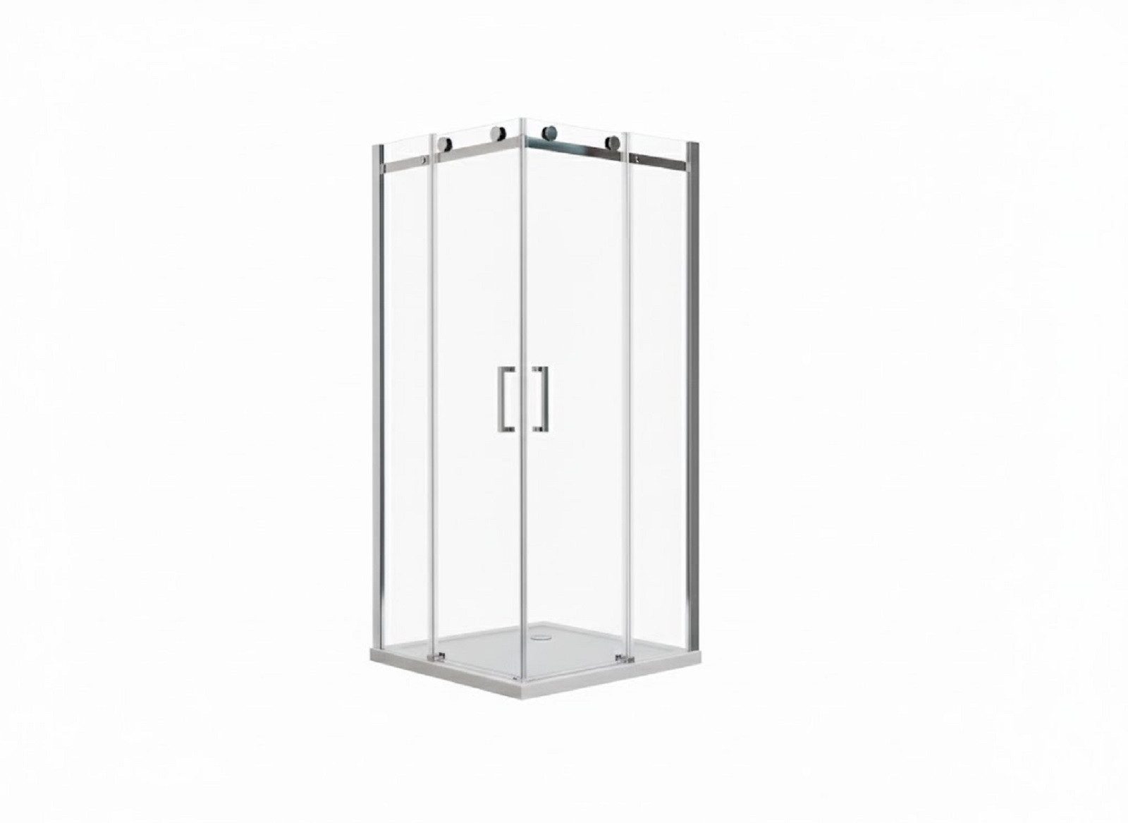 BuyLando.Shop Eckdusche Glaswerk Westfalen - Lina 80x80x195cm Eck Duschkabine Schiebesystem, BxT: 80x80 cm, Glas, Standard, ohne Duschtasse