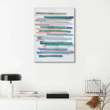 Posterlounge Leinwandbild Mareike Böhmer, Pastel Stripes 1, Wohnzimmer Skandinavisch Grafikdesign