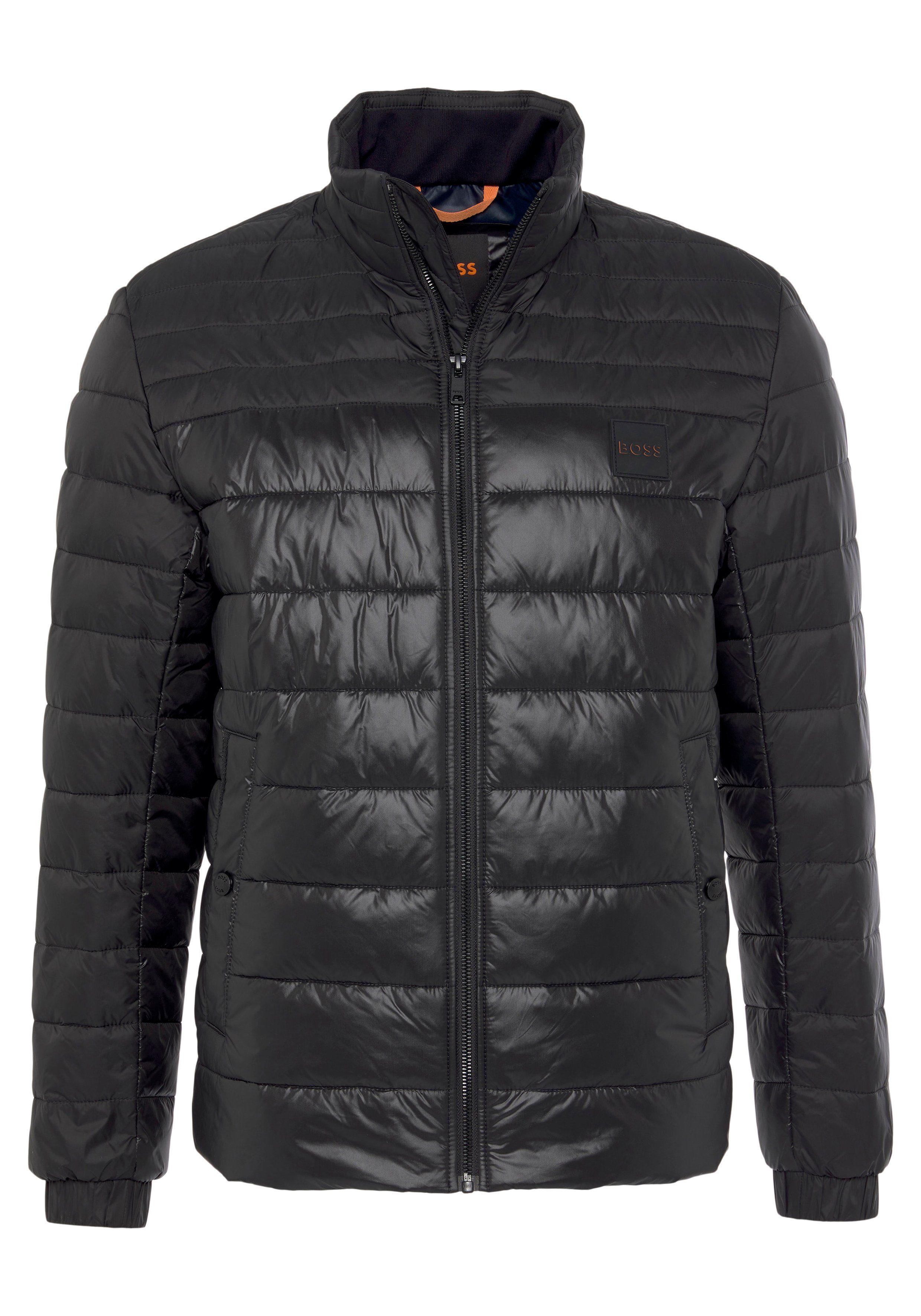 BOSS ORANGE Steppjacke Oden Eingrifftaschen Black mit seitlichen