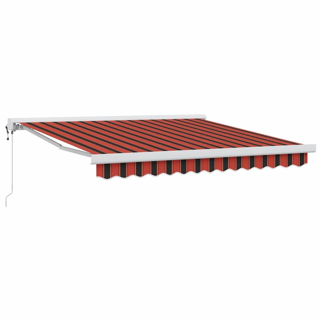 vidaXL Markise Ausziehbare Markise Orange und Braun 300 x 250 cm (1-St)