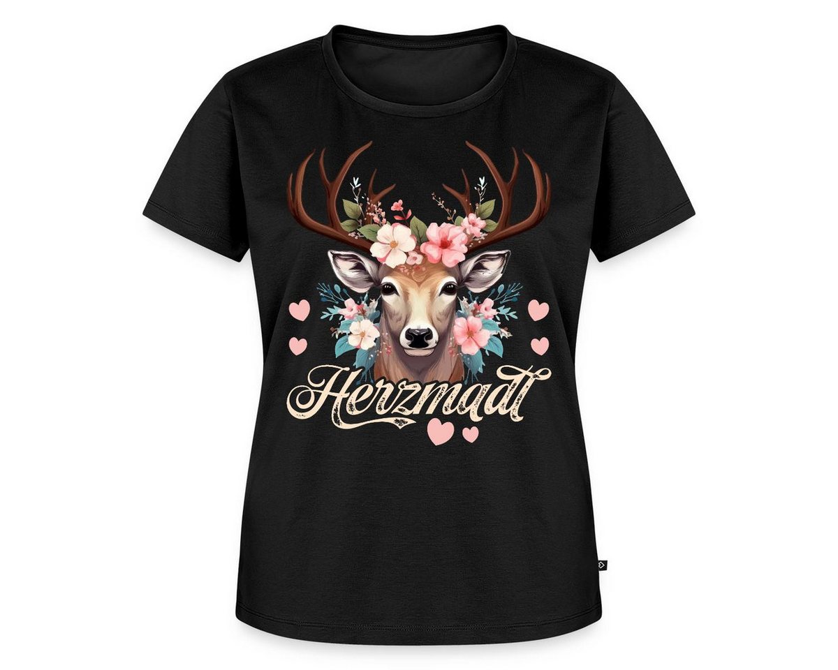 Spreadshirt T-Shirt Herzmadl Trachtenshirt Volksfest Tracht Ersatz Frauen Premium T-Shirt (1-tlg) Fällt klein aus. Wir empfehlen, eine Größe größer zu bestellen.