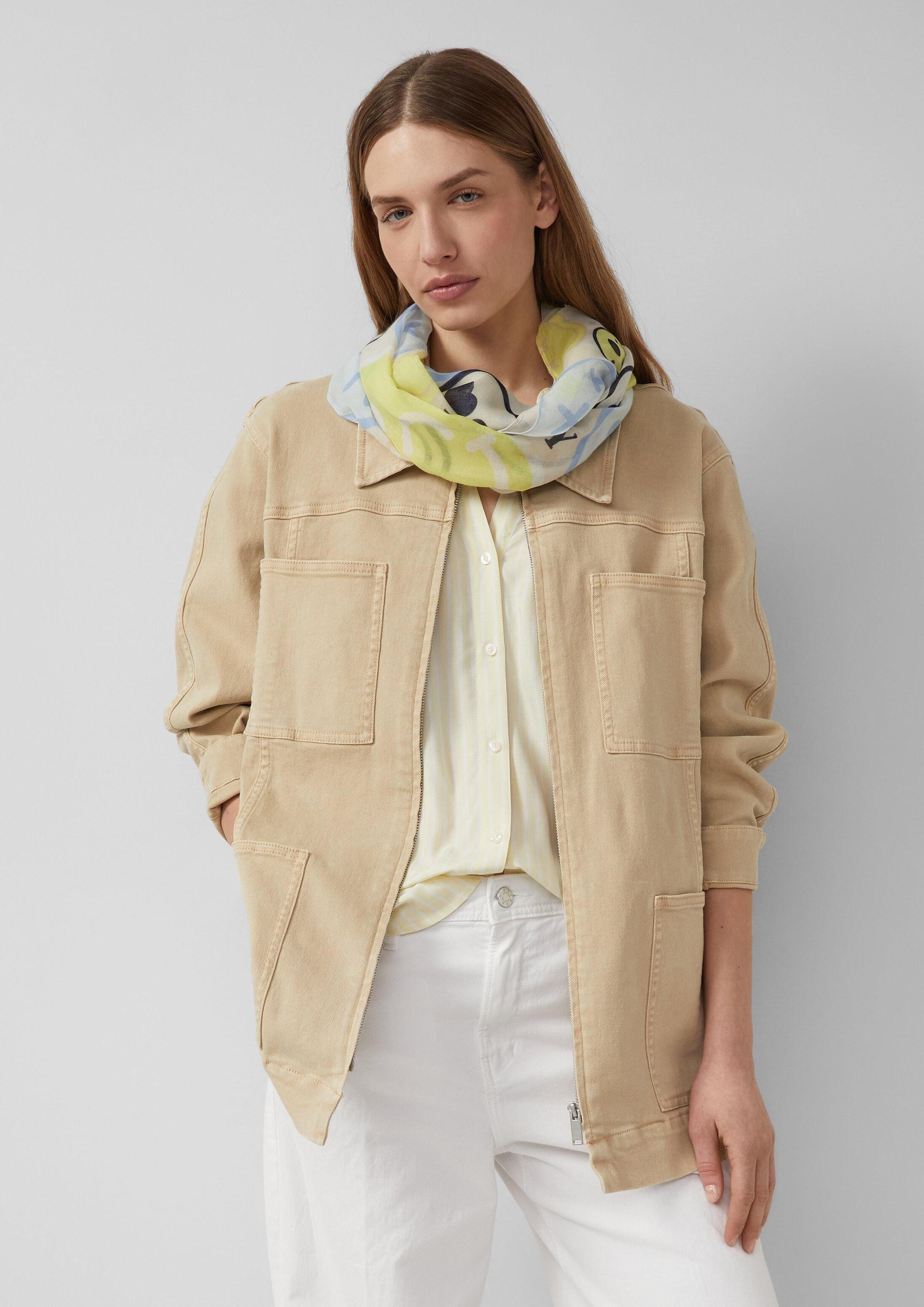 s.Oliver Loop Snood, Loop-Schal mit S.W.-Smiley®-Print