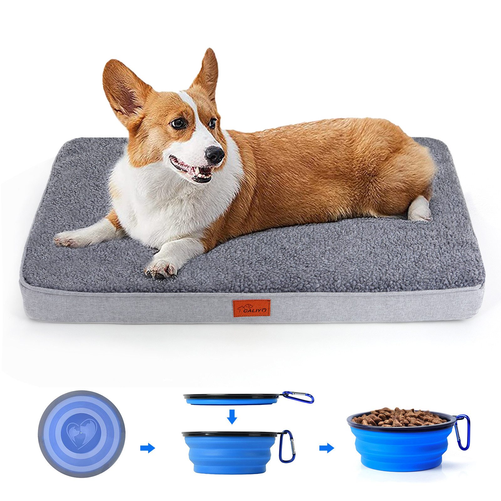 CALIYO Tierkissen Orthopädisches Hundebett Grosse Hunde - Hundekissen flaus günstig online kaufen