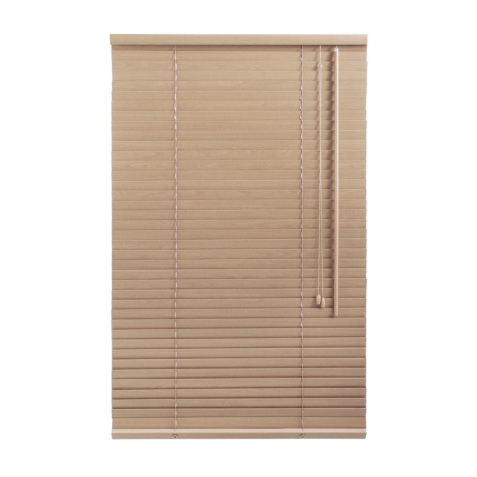 Sekey Jalousie Holzjalousie ohne Bohren Echtholz 35 mm Lamellen Fenster Rollo Eichen, Flexible Klemmmontage, robust, pflegeleicht und langlebig