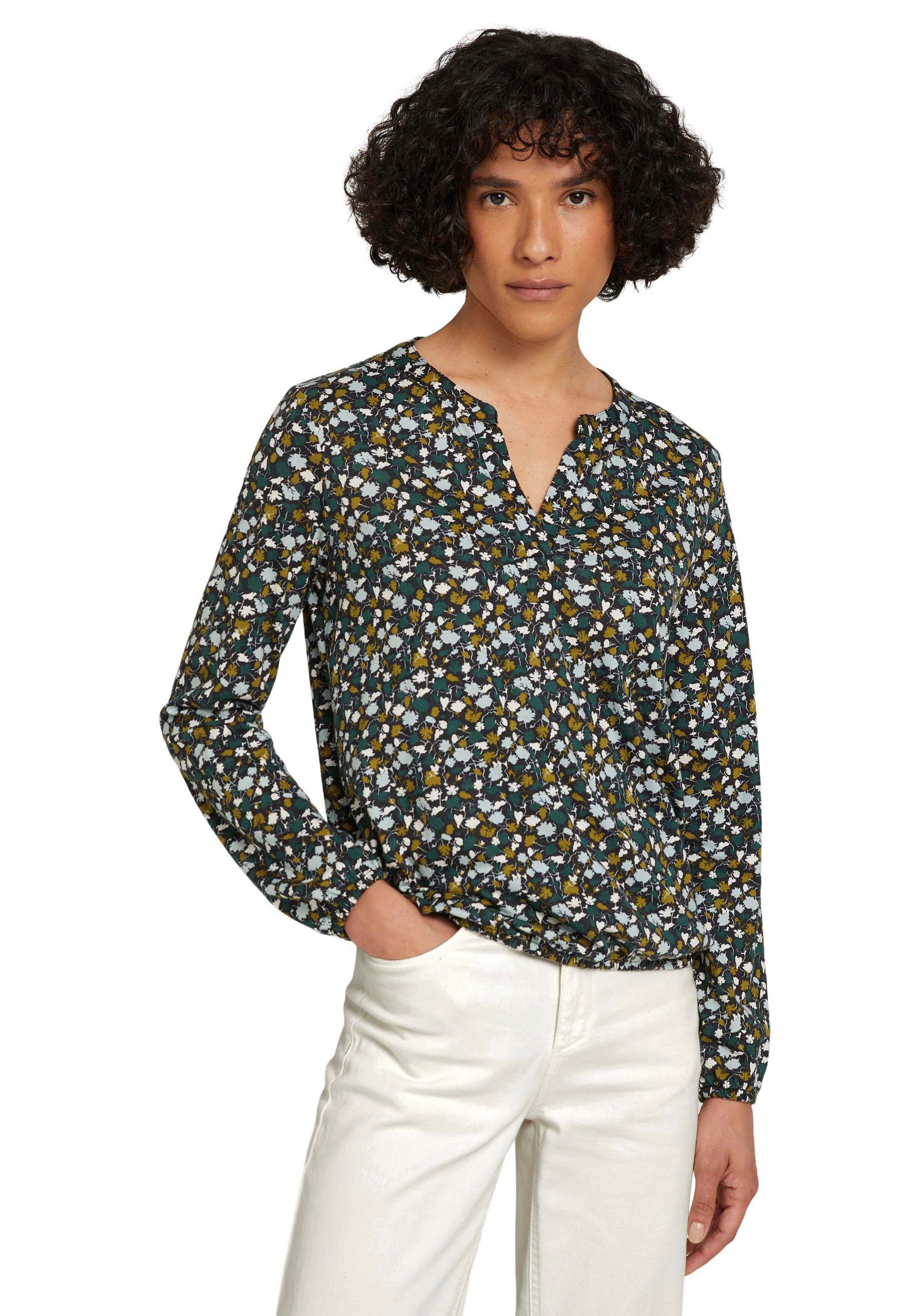 TOM TAILOR Blusenshirt mit elastischem Bund an den Saumkanten online kaufen  | OTTO