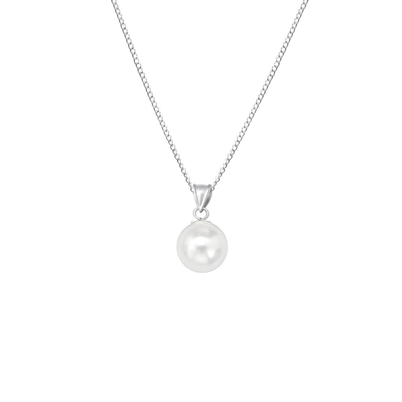 ALEXANDER YORK Kette mit Anhänger PERLE, 2-tlg., 925 Sterling Silber, Silberschmuck