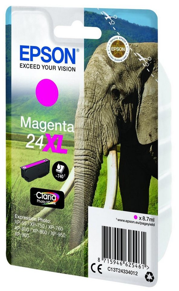 Thumbnail - Epson Epson 24XL Elefant Druckerpatrone magenta Tintenpatrone