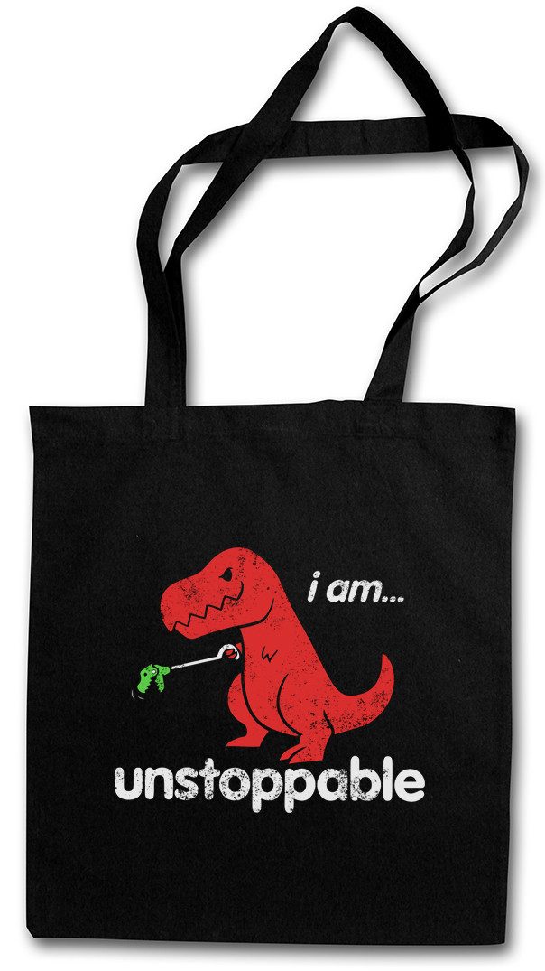 Urban Backwoods Beuteltasche I Am Unstoppable Stofftasche Tyrannosaurus Rex T-Rex Dinosaurier Who (1-tlg), Dinosaur Bambi Killed