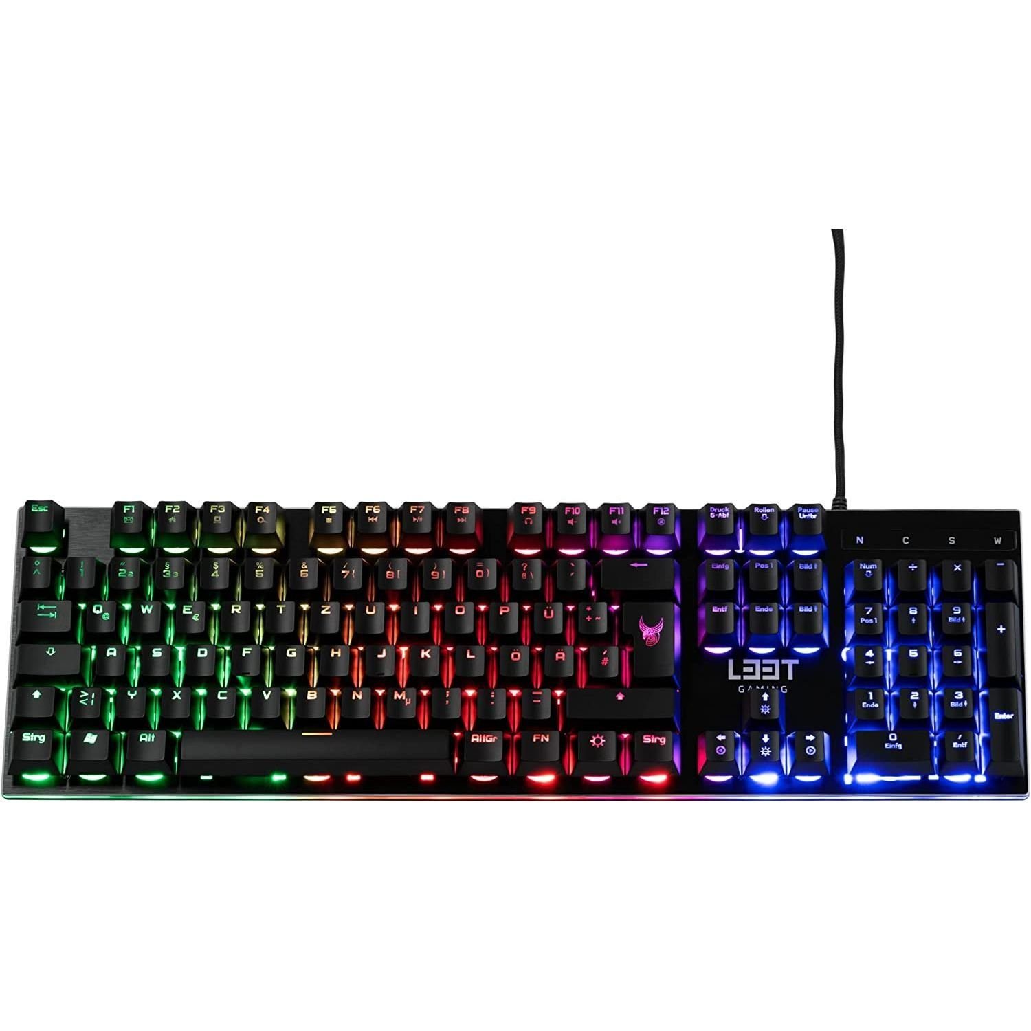 L33T OSEBERG Gaming Tastatur mit RGB Beleuchtung Gaming-Tastatur (Gaming Tastatur mit LED Beleuchtung)