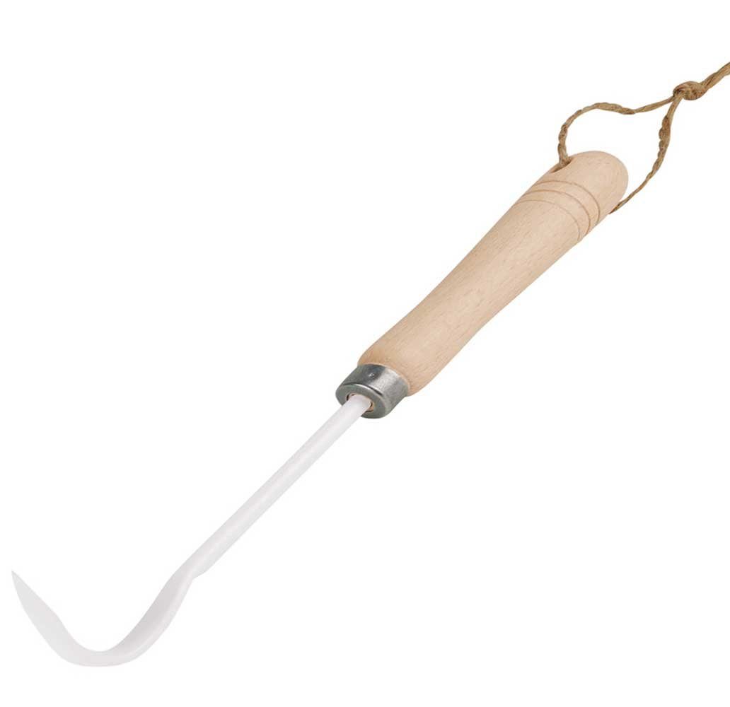 Bürstenhaus Redecker Kleinhacke hochwertiger Sauzahn, weiß mit Holzgriff, 1 St.