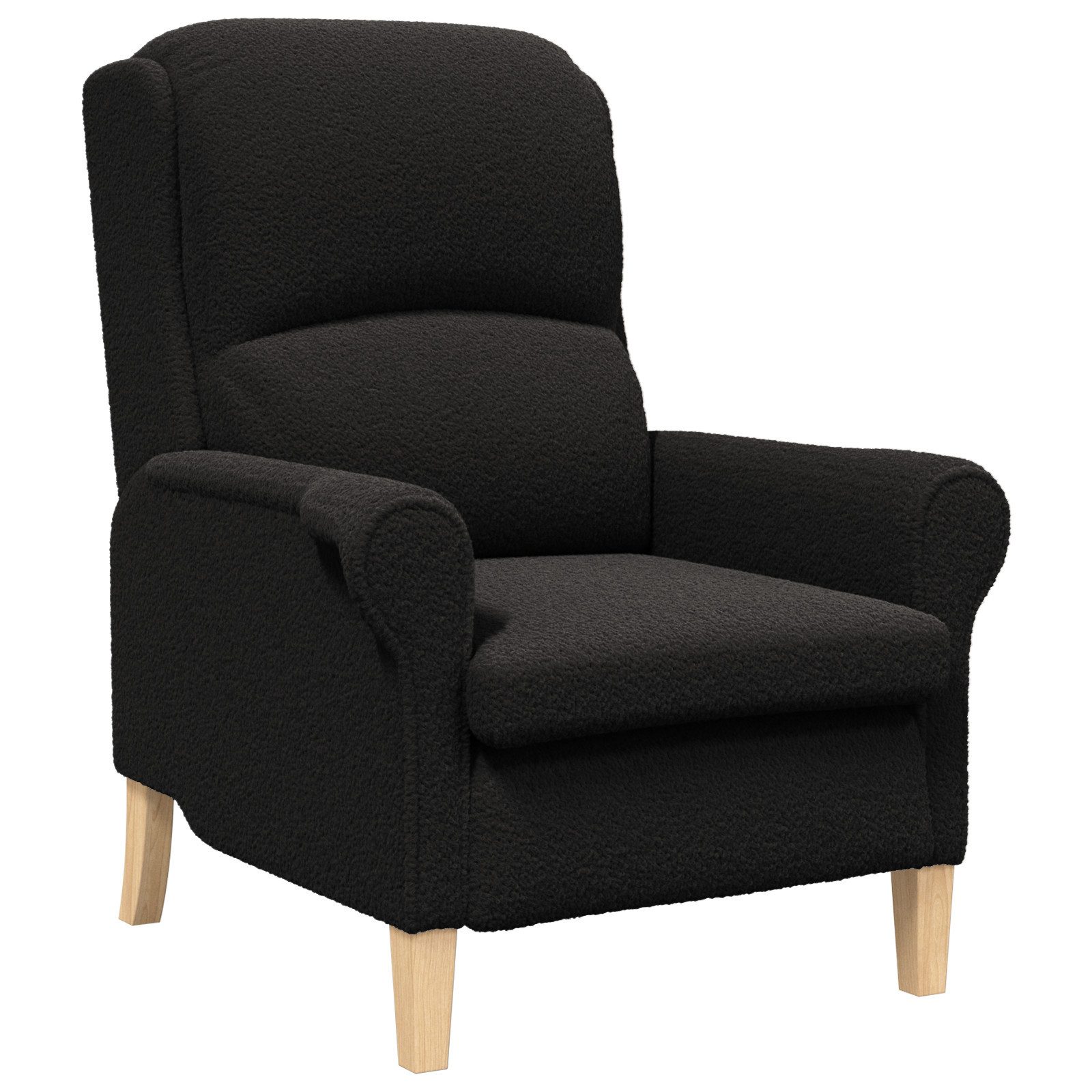 vidaXL Sessel Ergonomischer Sessel Schwarz Stoff, günstig online kaufen