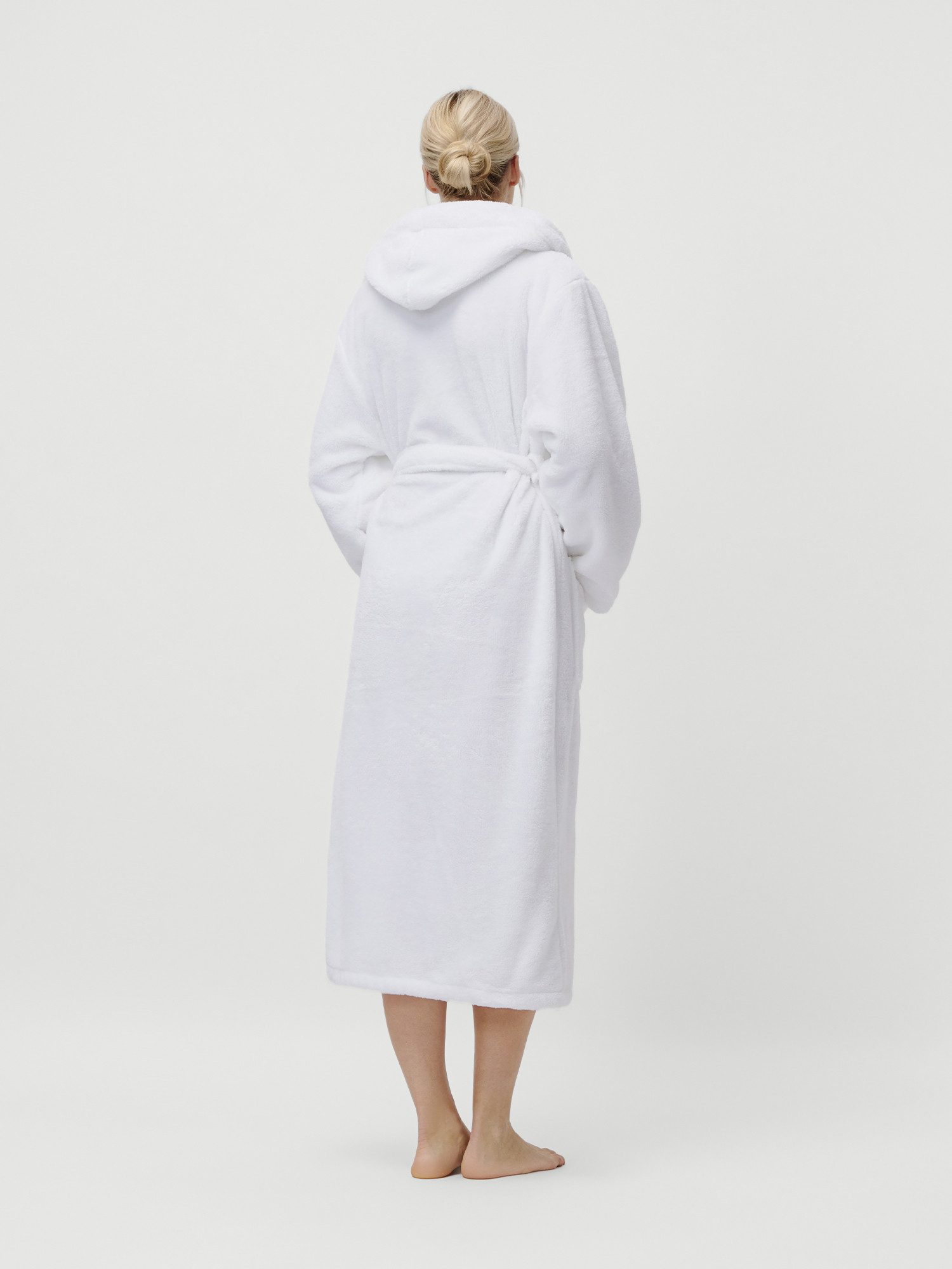 LeGer Home by Lena Gercke Unisex-Bademantel Lovina, ideal für Sauna & Spa, Hotelbademantel, Morgenmantel, Langform, Microfaser, Kapuze, Gürtel, kuschelig weicher Fleece, plüsch, für Damen und Herren, XS-3XL