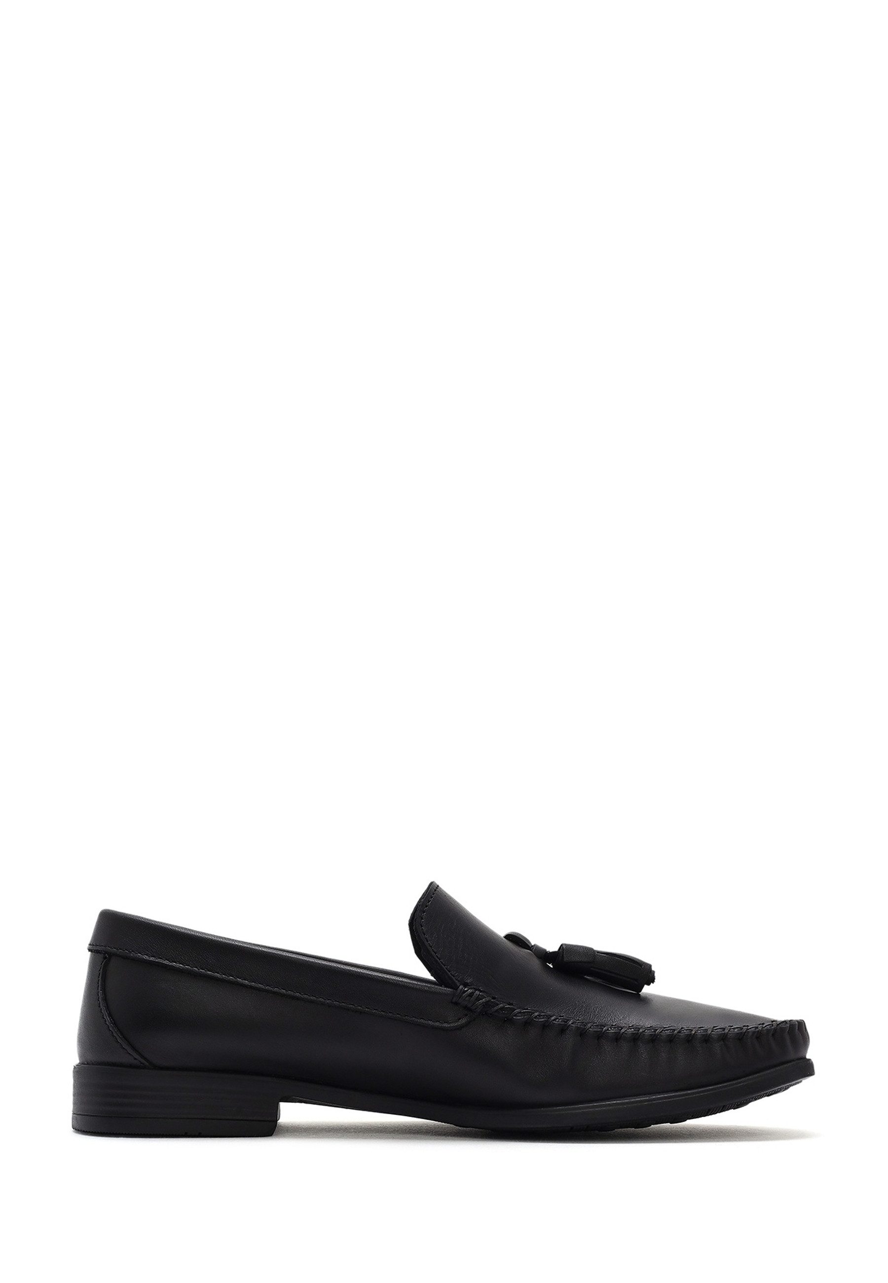 Derimod Lässige Loafer aus Leder Loafer Echtes Leder, Schlupf-Design, Quastenverzierung, Gummi-Laufsohle