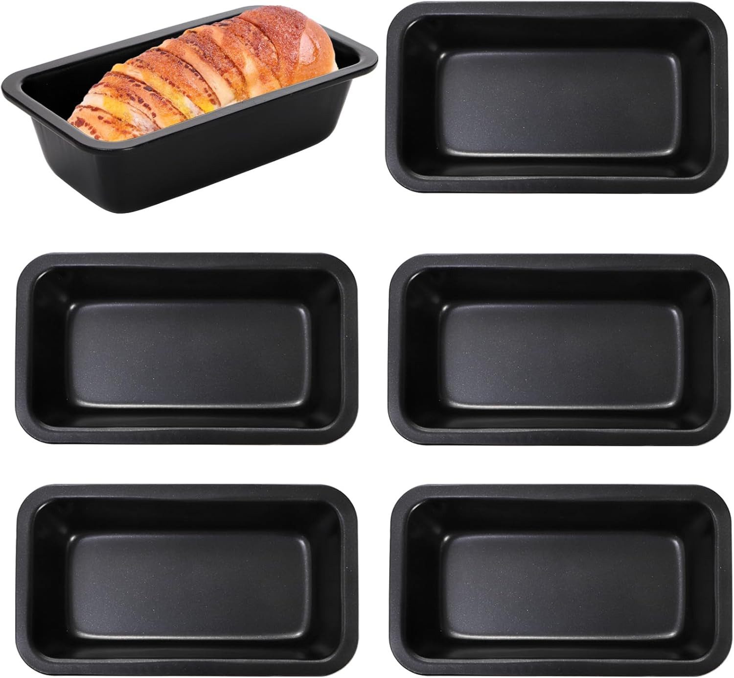 FELIXLEO Brotbackform 6 Kastenformen Antihaft Karbonstahl Brotbackform 15.5x8.5x4cm