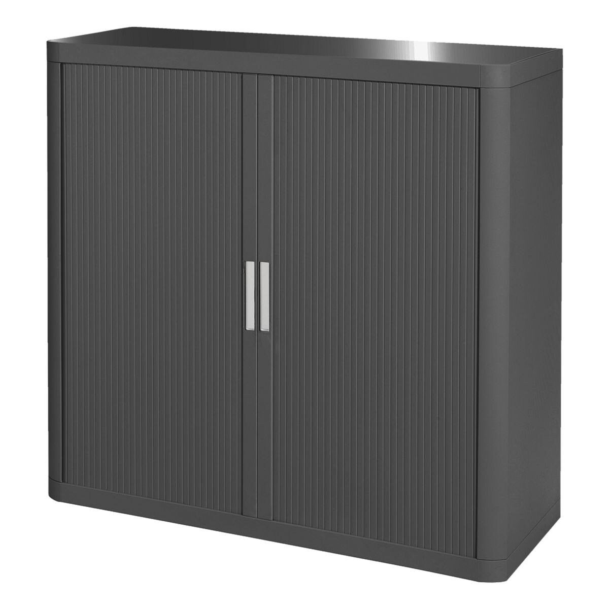 EASYOFFICE Rollladenschrank easyOffice Korpus anthrazit, Lamellen farbig, Griff farbig