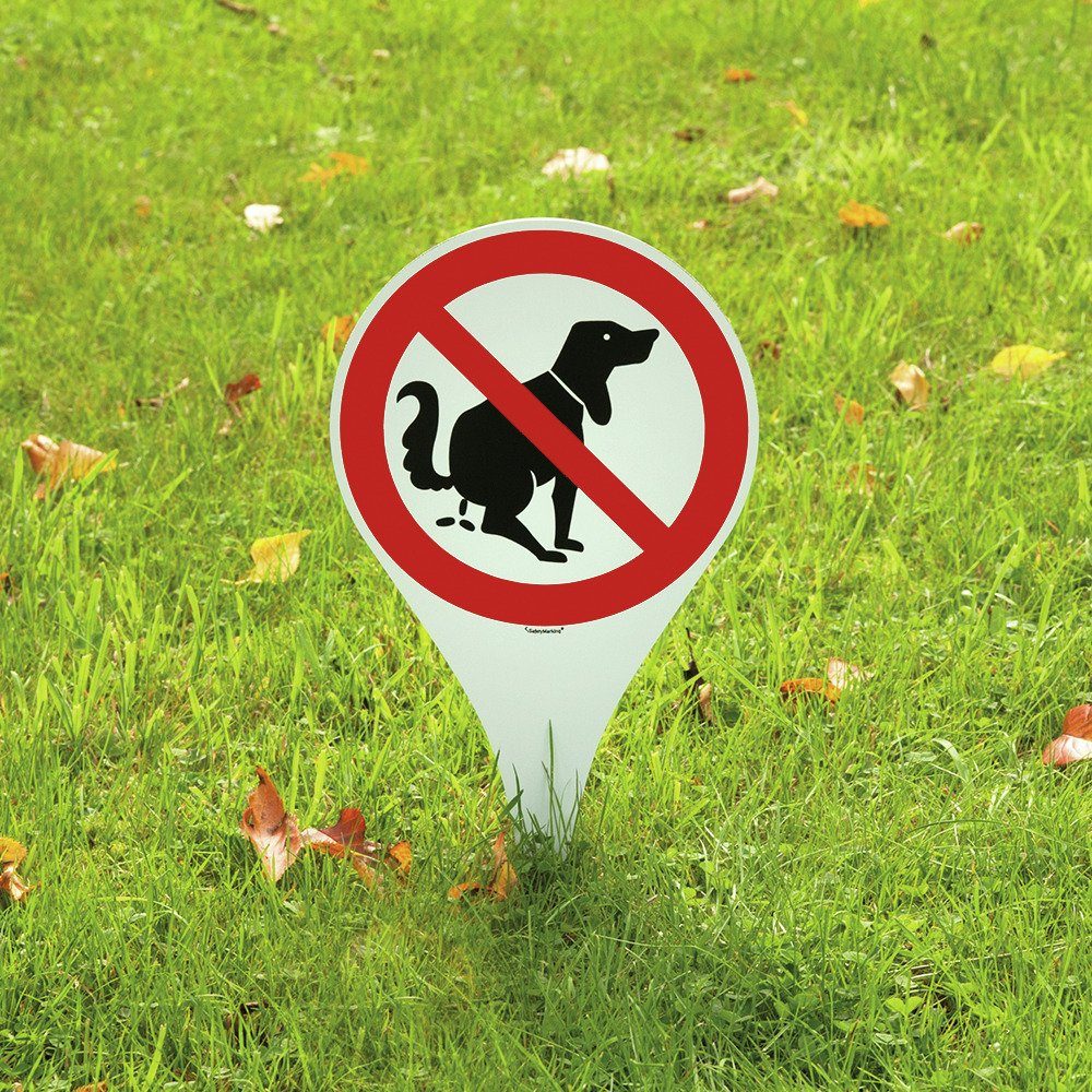 SafetyMarking Hinweisschild Verbotsschild - Hier kein Hundeklo (Erdspieß)