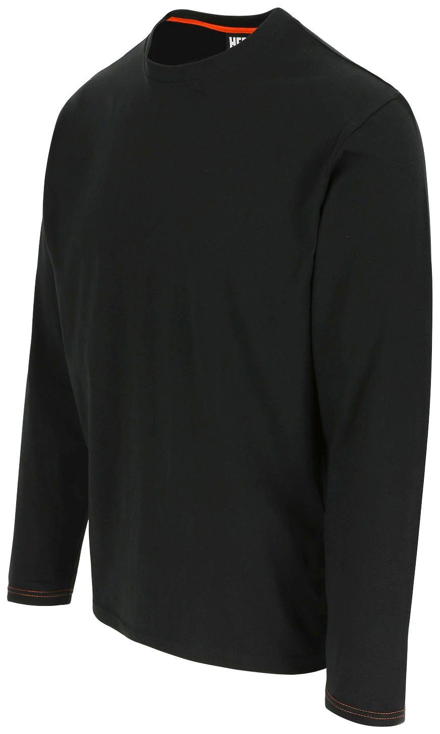Herock Langarmshirt Noet schwarz Tragegefühl, angenehmes 100 t-shirt Basic vorgeschrumpfte Baumwolle, % langärmlig