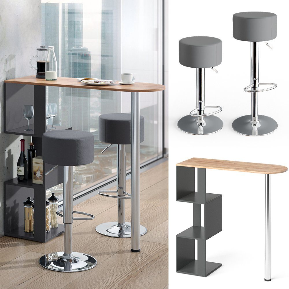 Vicco Bartisch Vincent, Goldkraft Eiche/Anthrazit, 113 günstig online kaufen