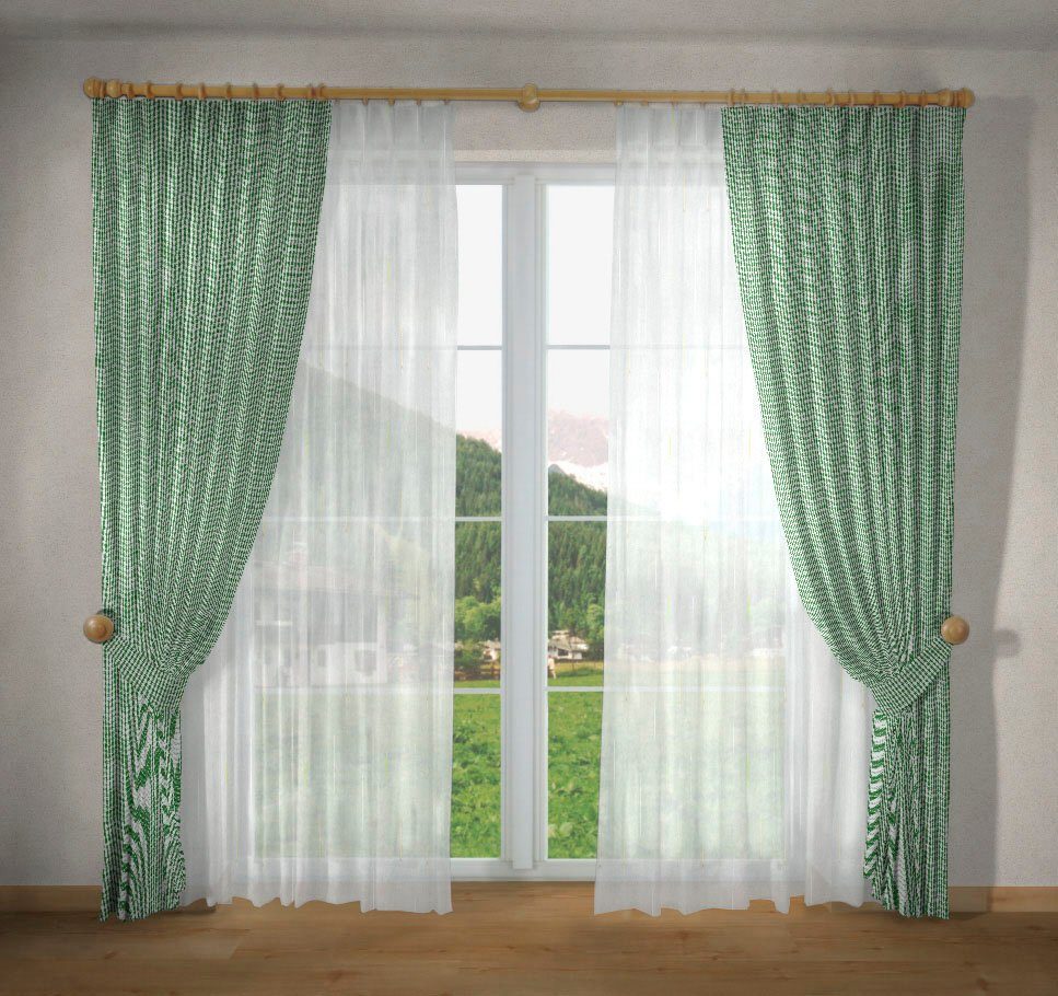 Vorhang Resi, VHG, Kräuselband (1 St), blickdicht grün