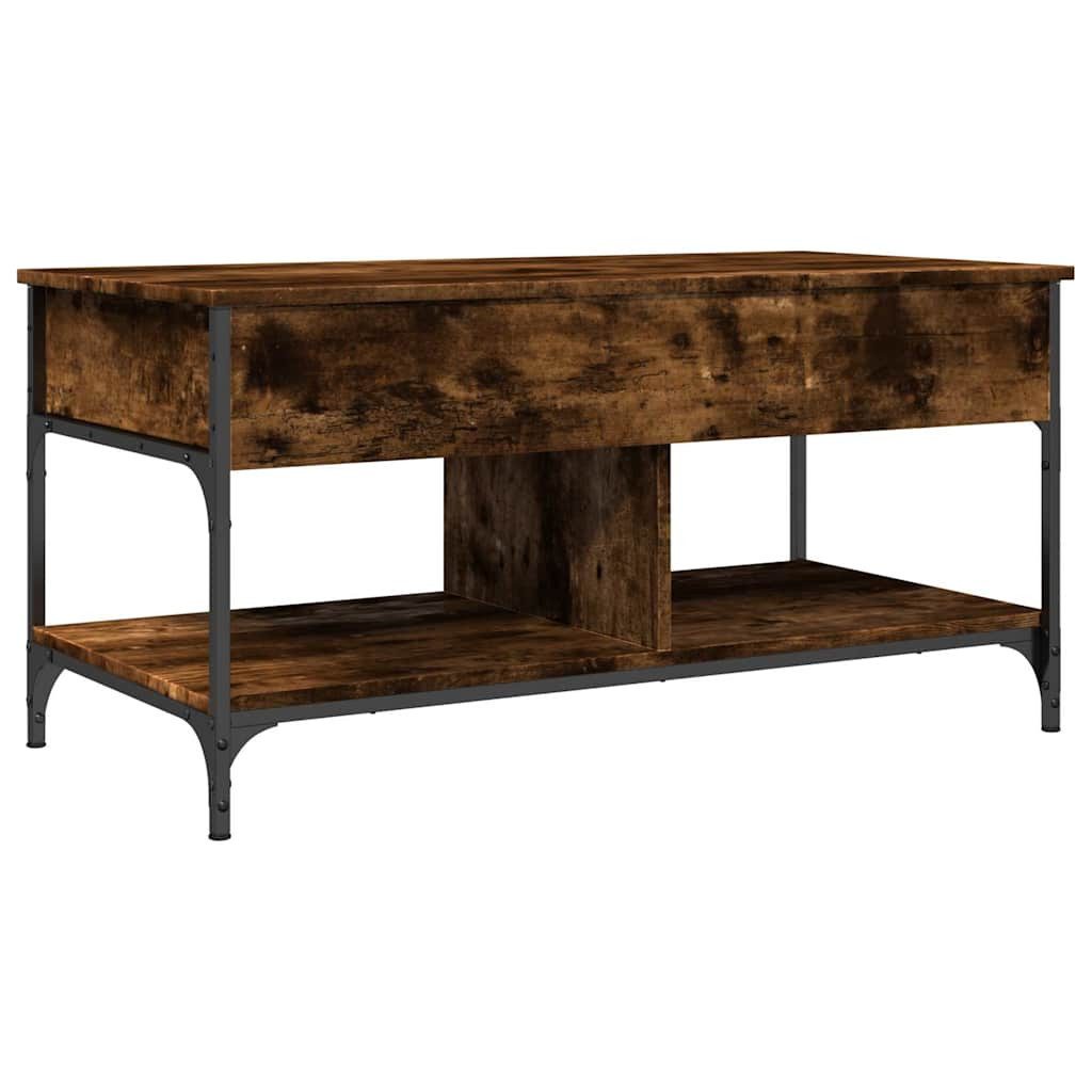 Couchtisch Couchtisch Räuchereiche 100x50x50 cm Holzwerkstoff und Metall