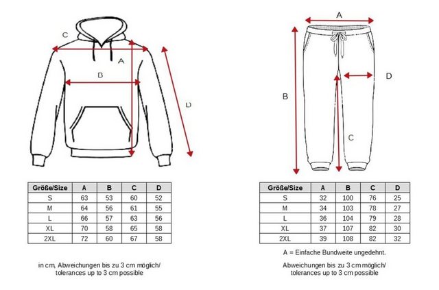 Egomaxx Trainingsanzug »3581« (2-tlg), Herren Slim Fit Trainingsanzug Casual Basic Streetwear Sportanzug