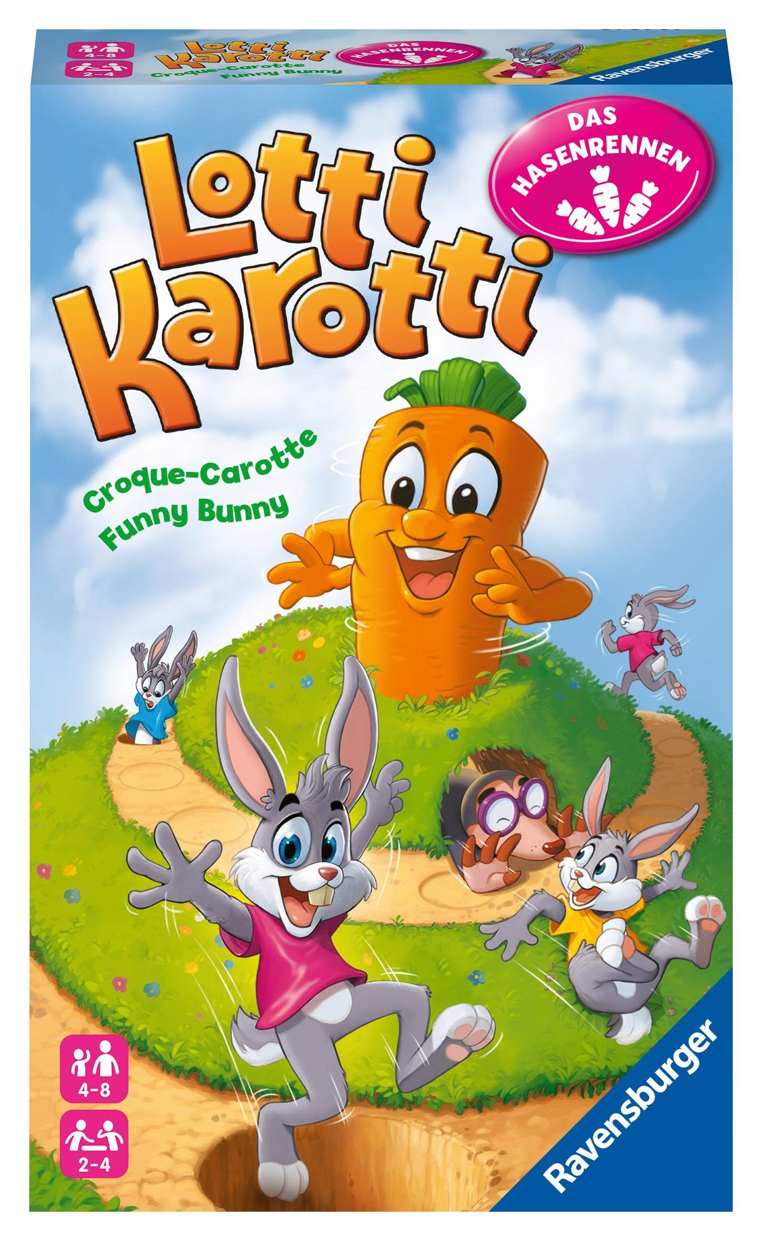 Ravensburger Spiel Lotti Karotti, das Hasenrennen - Reisespiel ab 4 Jahre