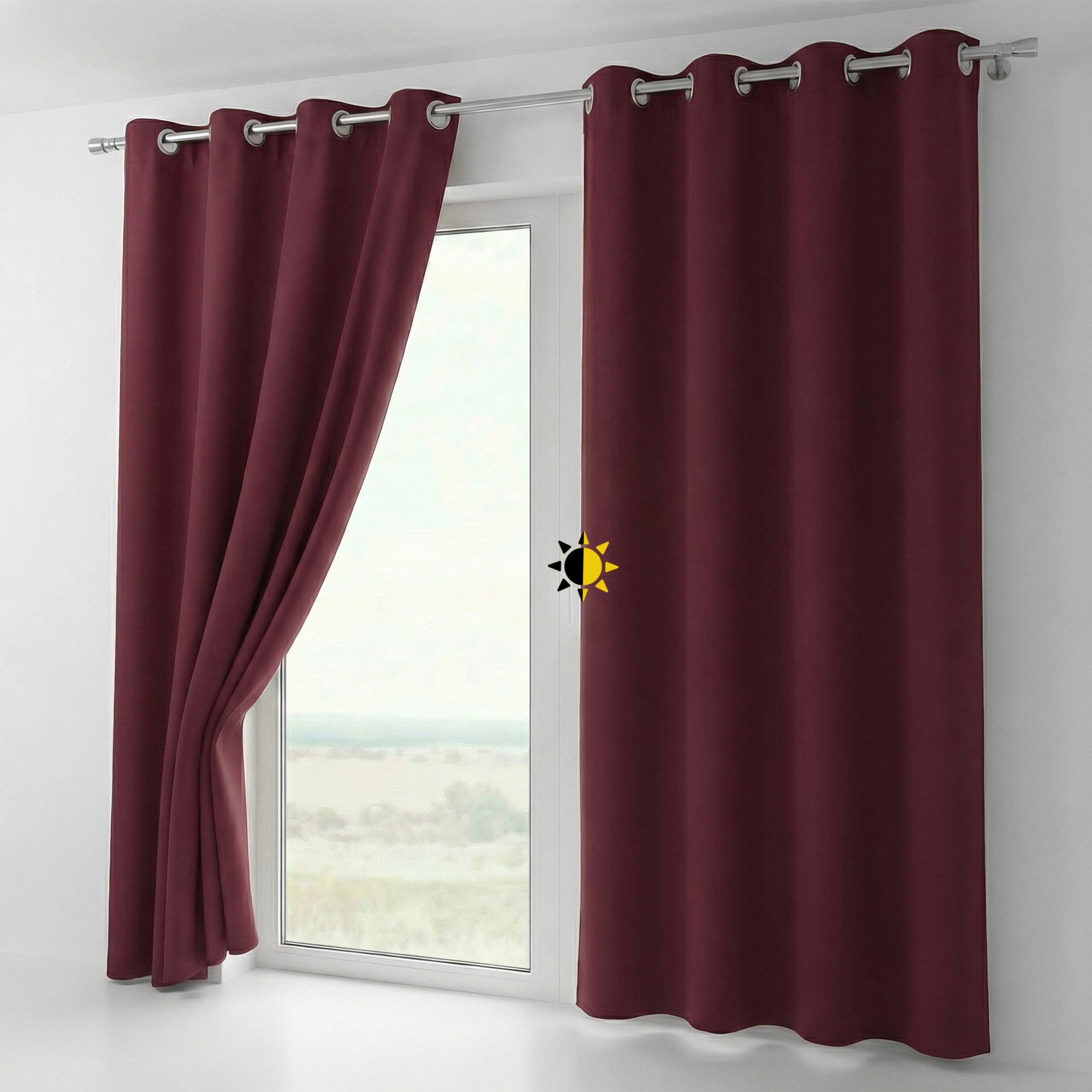 Beautex Verdunkelungsvorhang Verdunkelungsgardine Ösen Vorhang blickdicht abdunkelnd (1 St), Ösen, verdunkelnd