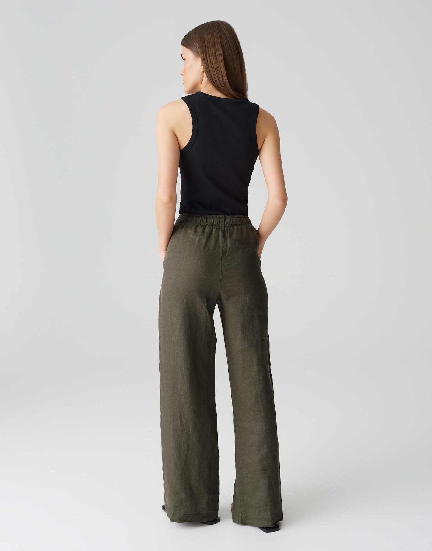 OPUS Leinenhose MILENI LINEN mit vorverlegter Seitennaht