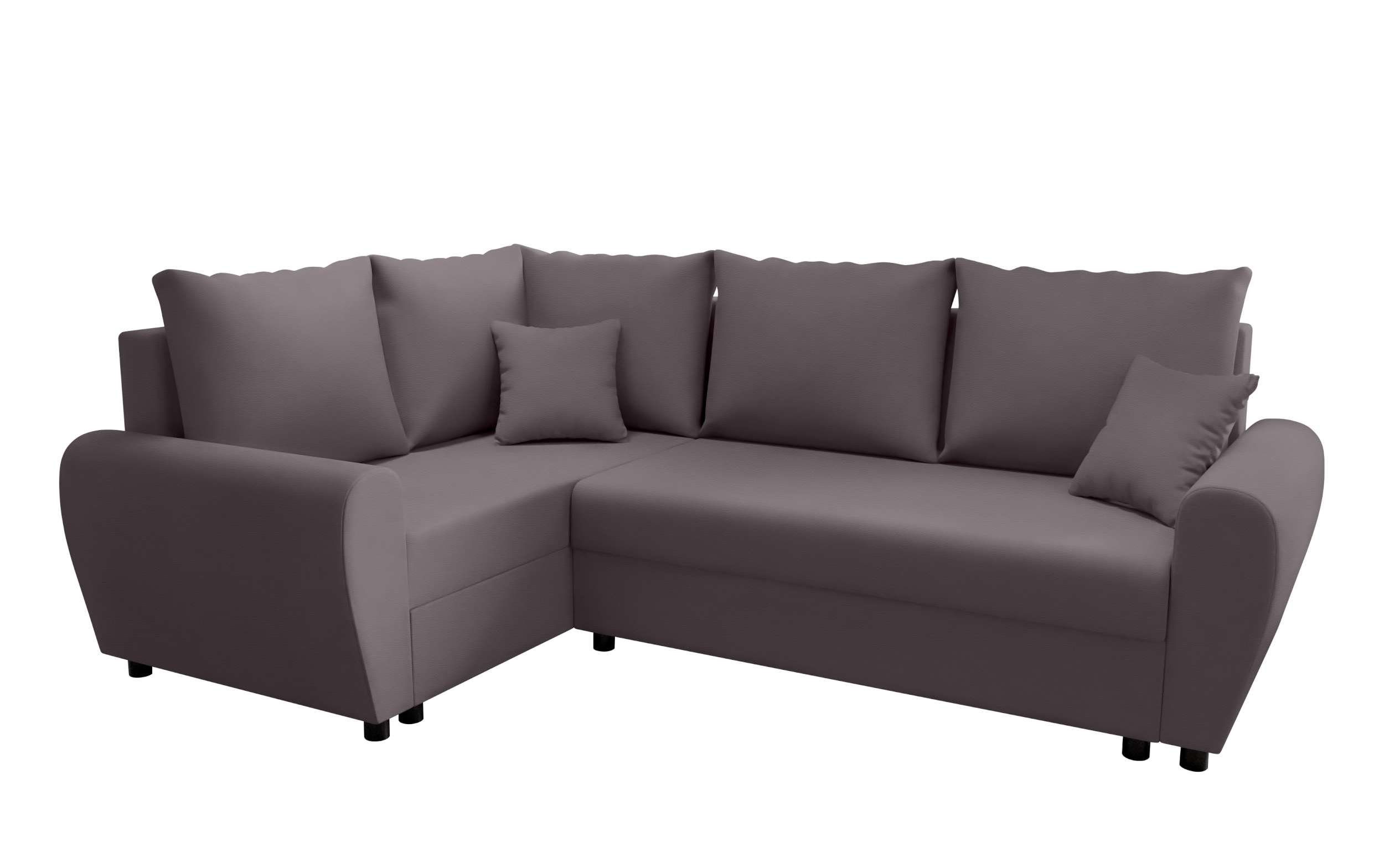 Stylefy Ecksofa Valence, mit Sitzkomfort, Bettfunktion, Eckcouch, Bettkasten, Design L-Form, Modern Sofa, mit
