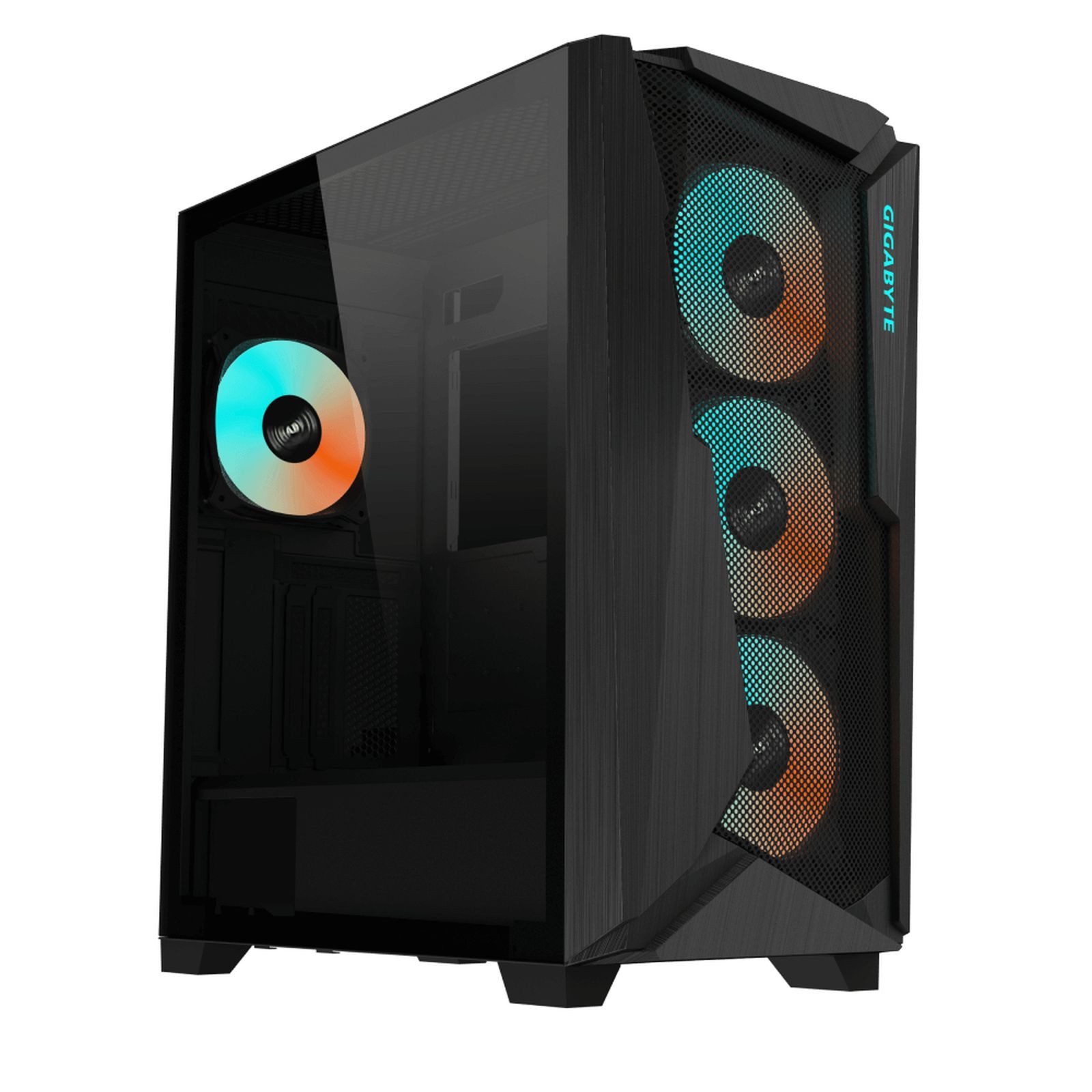 Gigabyte PC-Gehäuse C301 Glass V2 - Mid tower - E-ATX - Seitenteil mit Fenster (gehärtetes