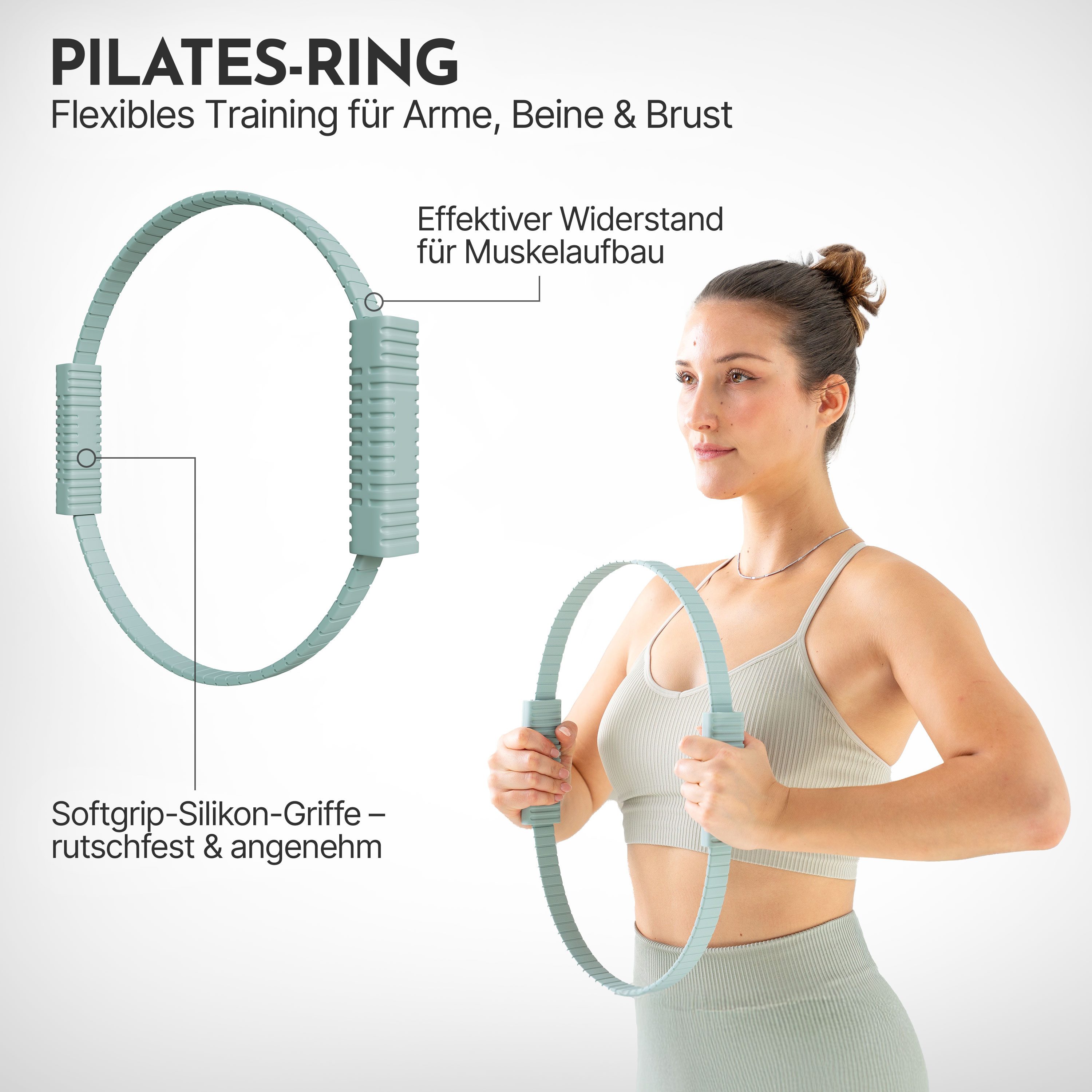 NEOLYMP Pilates-Ring Pilates Set für Zuhause – Pilates Ball, Pilates Ring & Gewichte (Set, Pilates Essential Kit Damen & Anfänger - Home Pilates), Pilates Zubehör Set – inkl. Pilates Bänder, 1kg Hanteln & E-Book