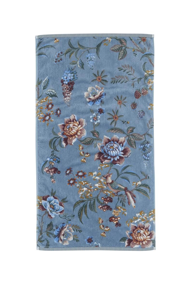PiP Studio Handtuch Secret Garden Handtuch blue 55x100cm (1 Stück), Baumwolle (278608)