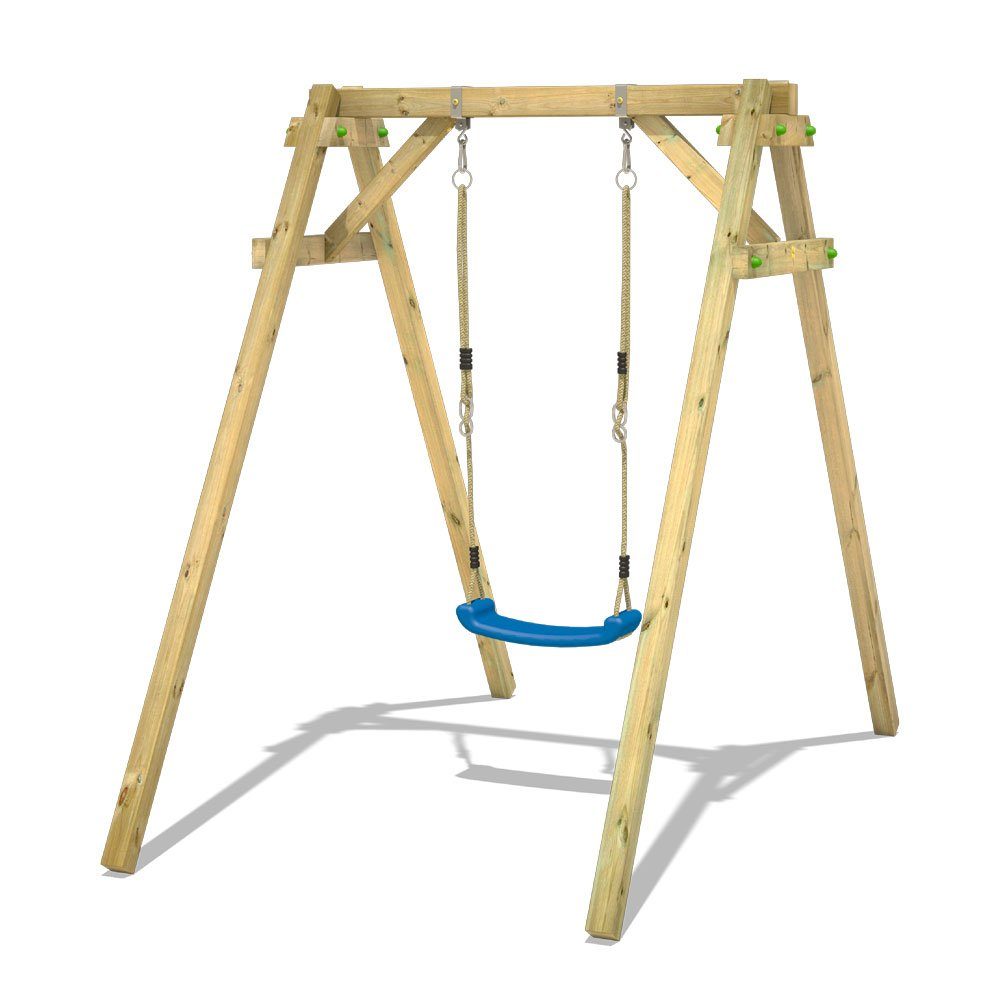 Wickey Einzelschaukel Smart One, (Kinderschaukel aus Holz, Einzelschaukel für den Garten), 10-Jahre Garantie*, modernes Design Blau