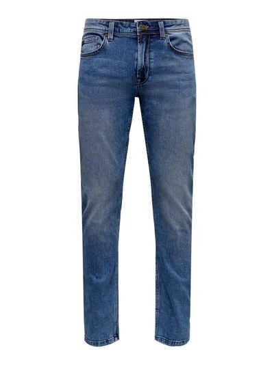 ONLY & SONS Regular-fit-Jeans Regular Fit Jeans Straight Denim Stretch Pants ONSWEFT (1-tlg) 3992 in Blau
