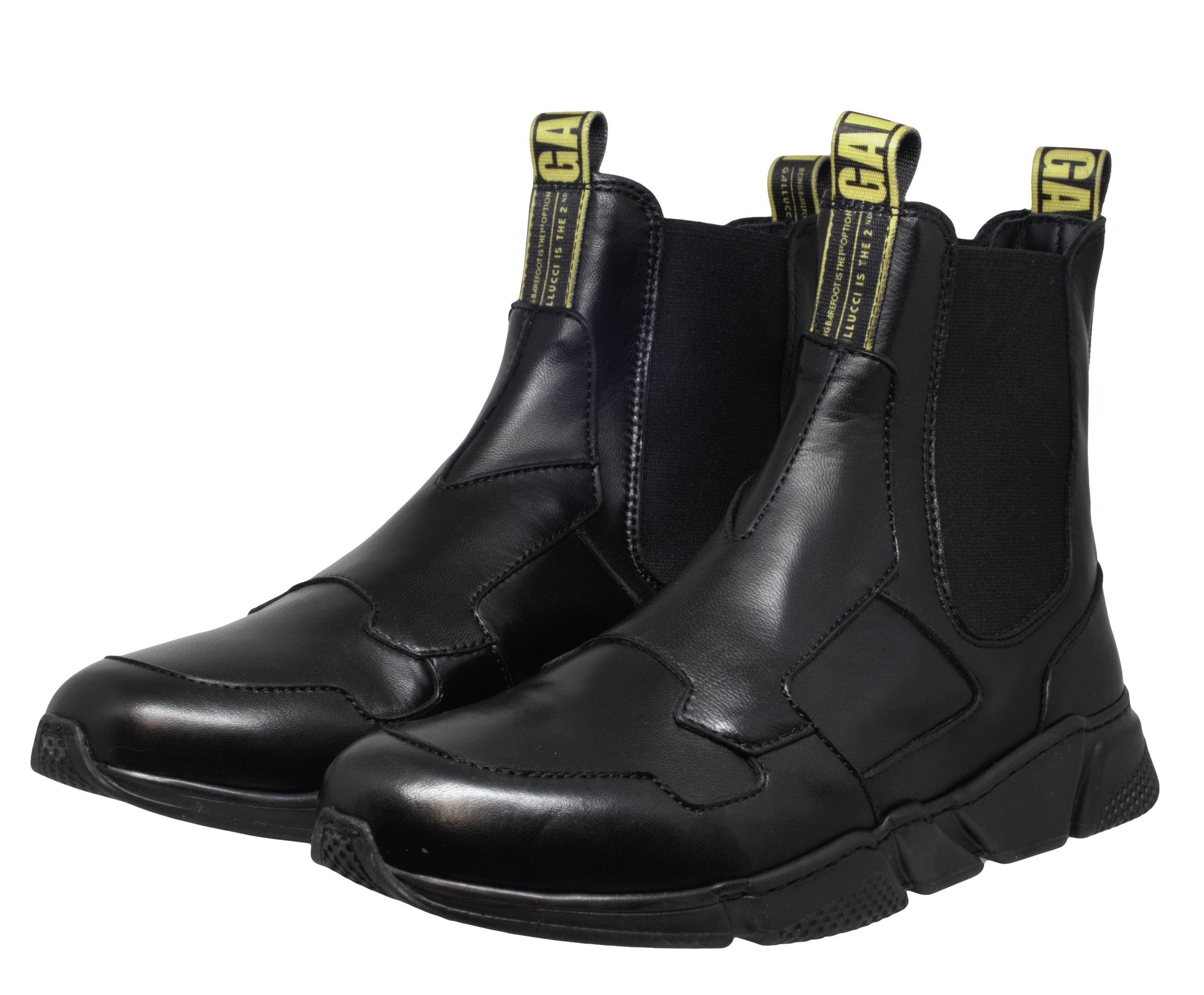 Gallucci Gallucci 30072AM Stiefel Ankle Chelsea Boots Leder Schwarz Schnürstiefelette