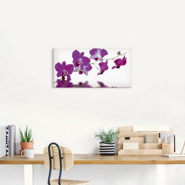 Artland Leinwandbild Violette Orchideen, Blumen (1 St), auf Keilrahmen gespannt