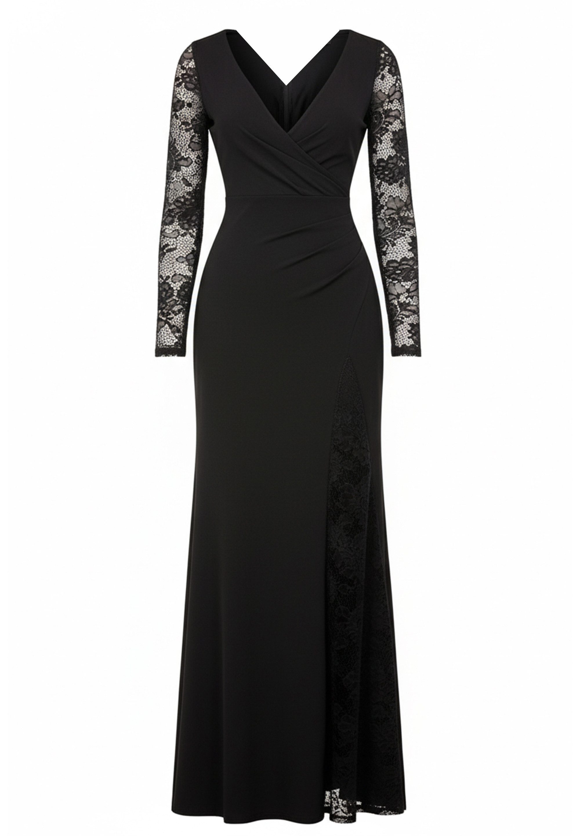 Goddiva Maxikleid Scuba & Lace Wrap günstig online kaufen