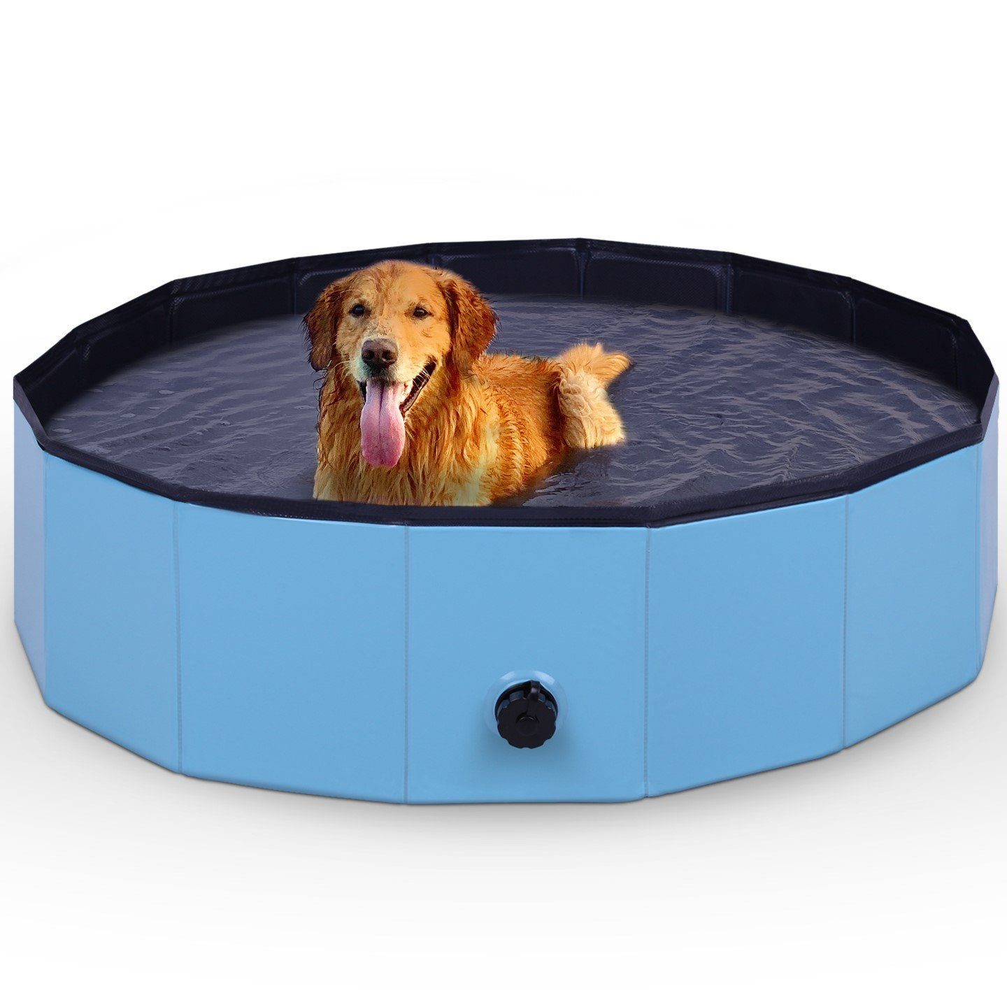 Bestlivings Hundepool Faltbarer Pool für Hunde, (120cm x 30cm), Swimming Pool für Hunde, rutschfester Boden und Ablassventil