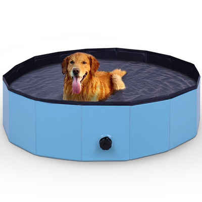 Bestlivings Hundepool Faltbarer Pool für Hunde, (80cm x 20cm), Swimming Pool für Hunde, rutschfester Boden und Ablassventil