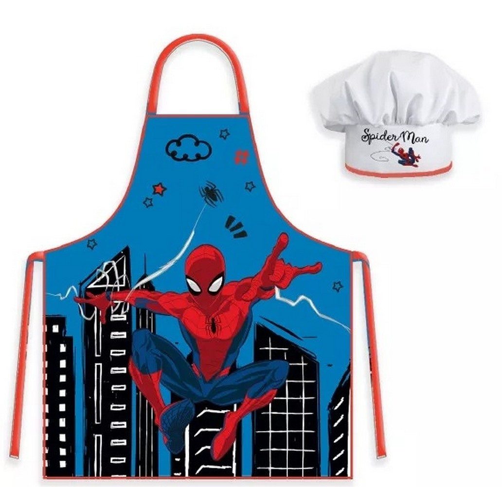 MARVEL Kochschürze Spiderman Kochen Schürze Kinder City Malschürze Kindergarten Backset